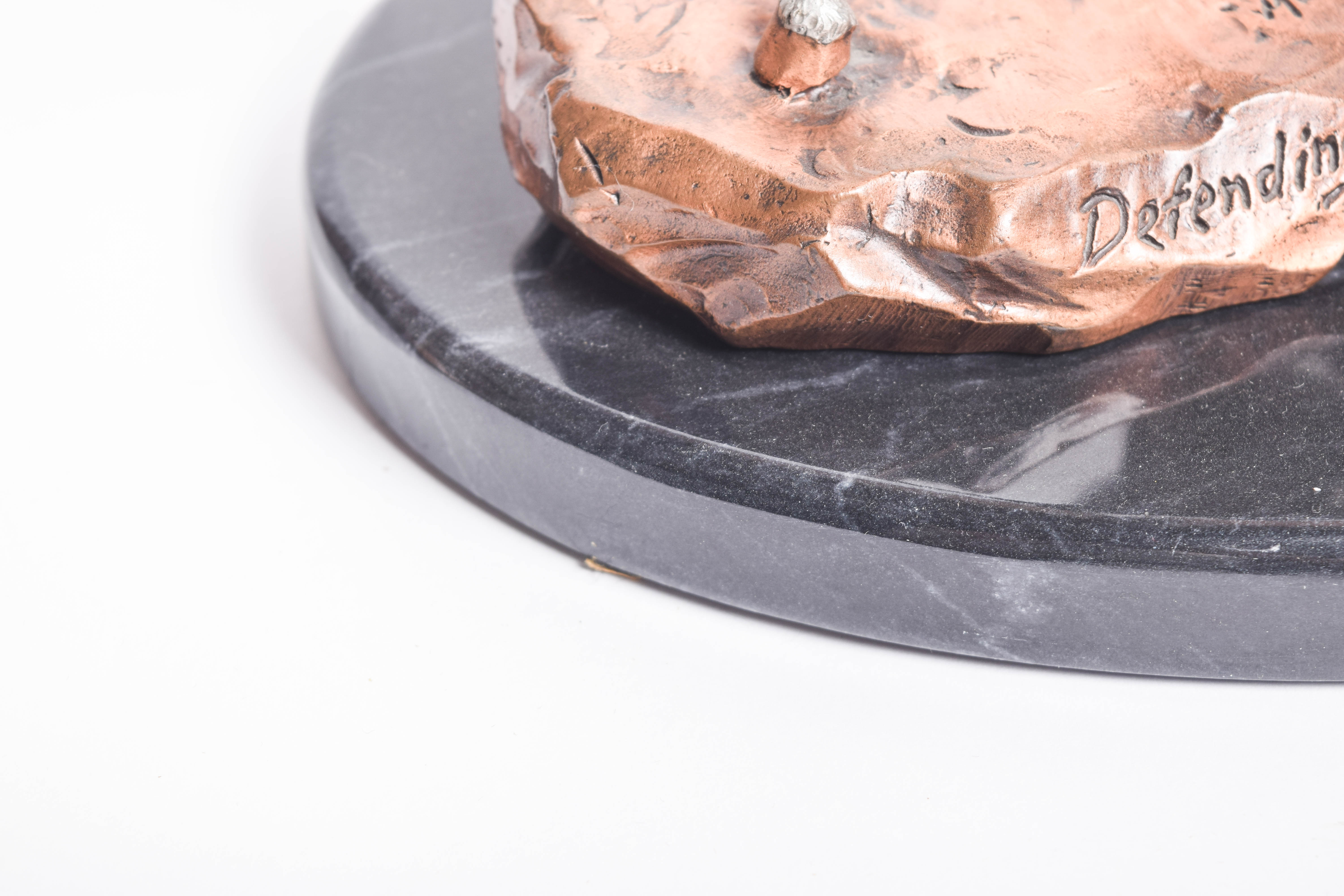 C.A. Pardell Reproduction Metal Sculpture "Defending the People"