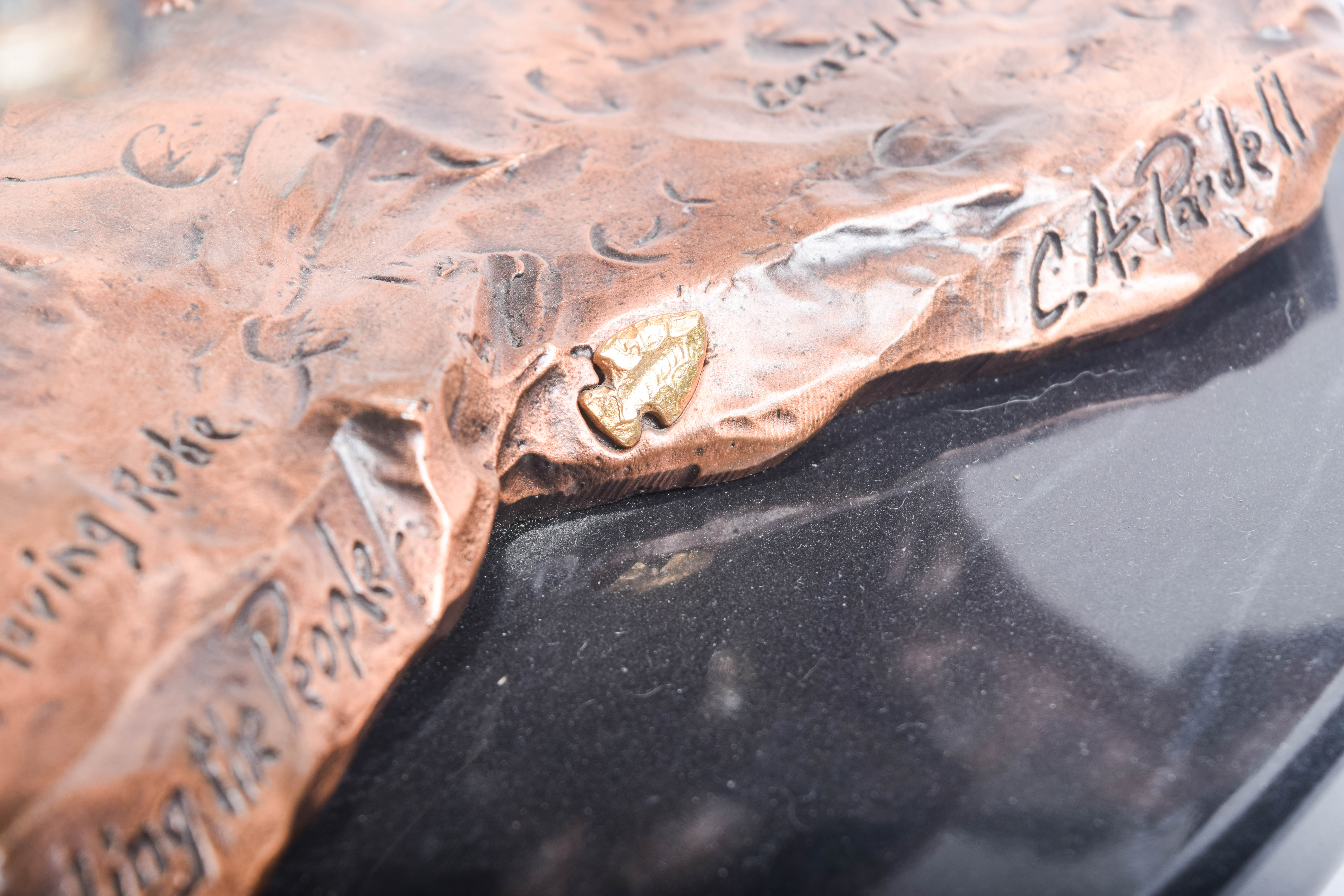 C.A. Pardell Reproduction Metal Sculpture "Defending the People"