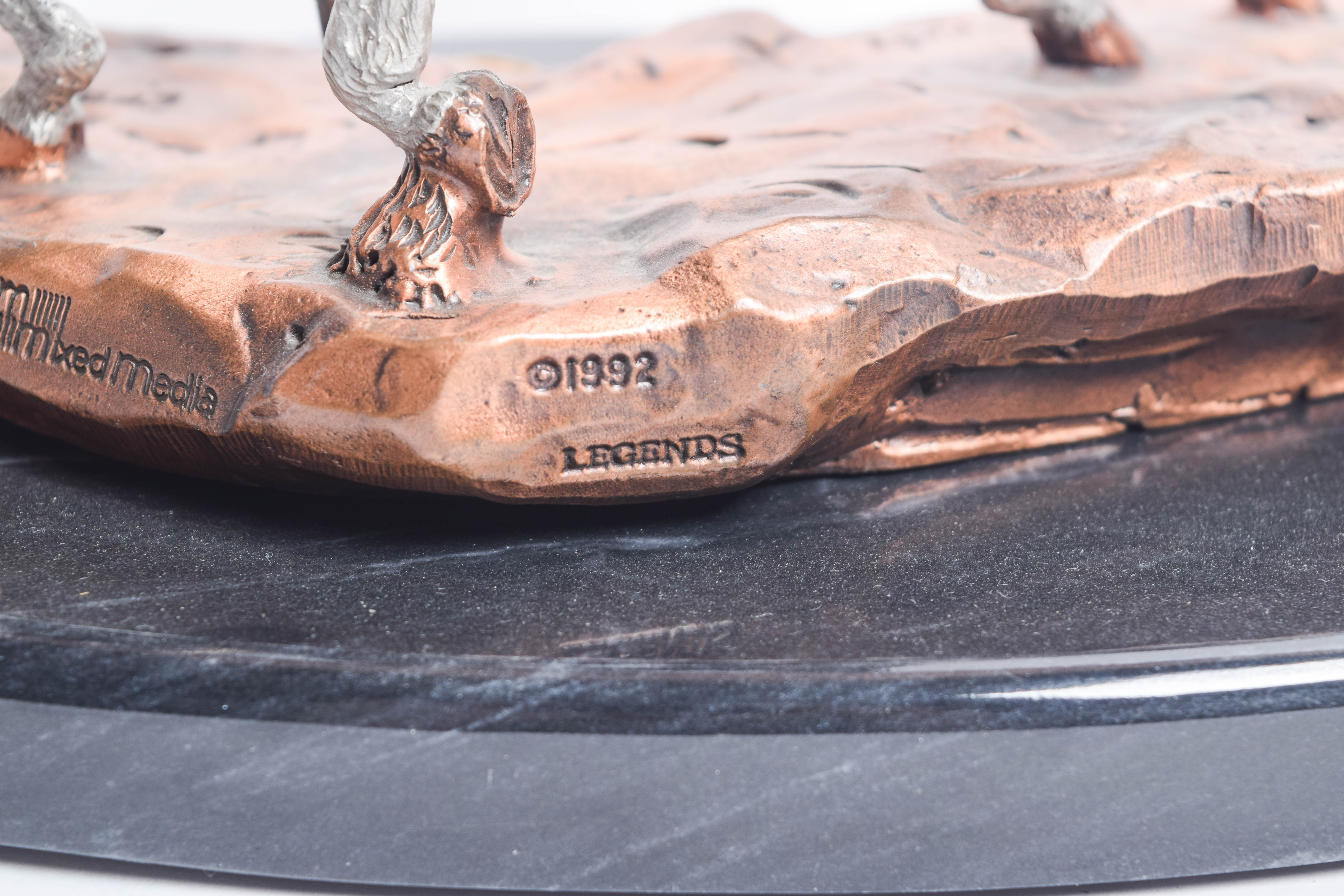 C.A. Pardell Reproduction Metal Sculpture "Defending the People"