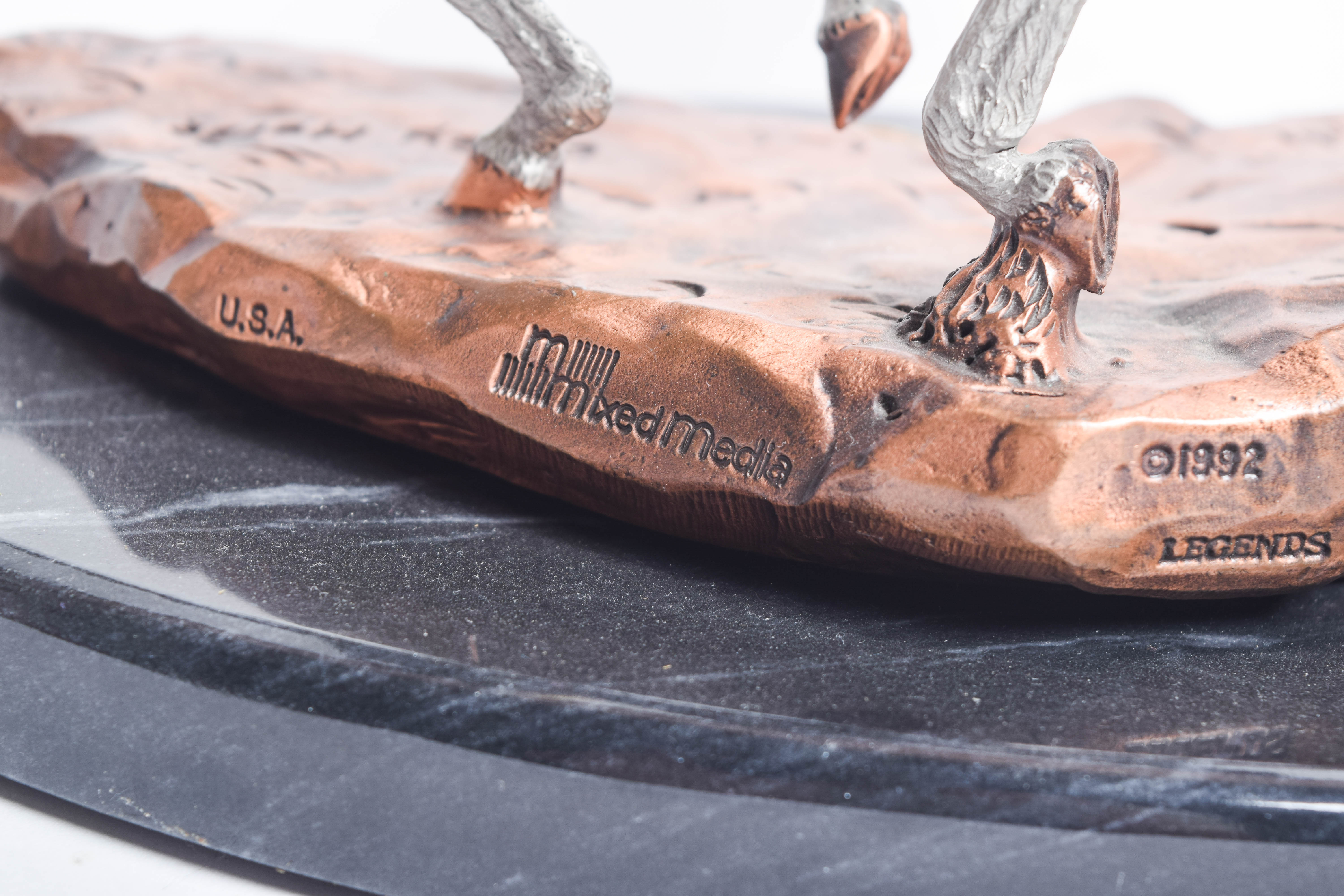 C.A. Pardell Reproduction Metal Sculpture "Defending the People"