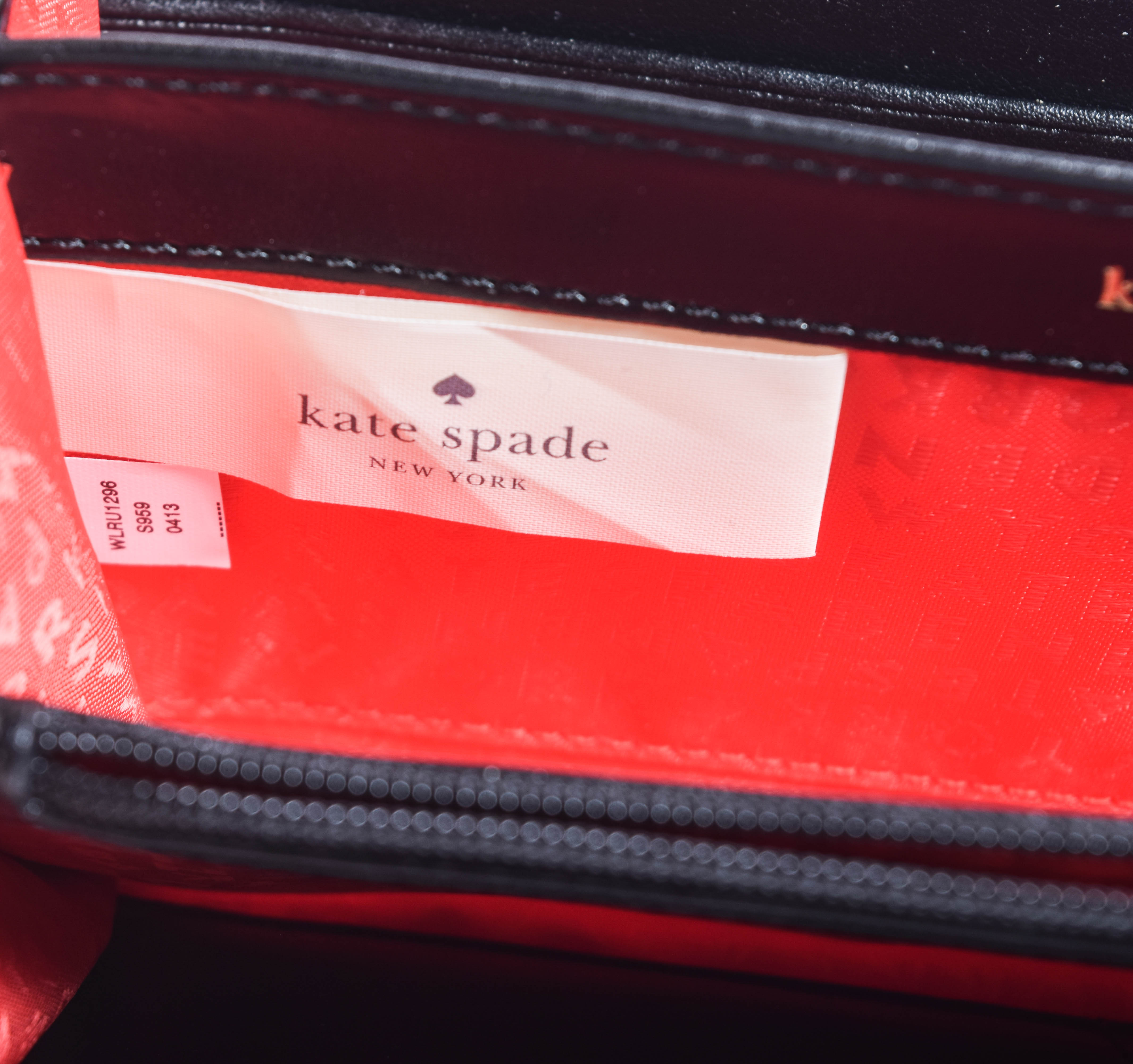 Kate Spade Black and White Polka Dot Print Zip Around Clutch Wallet