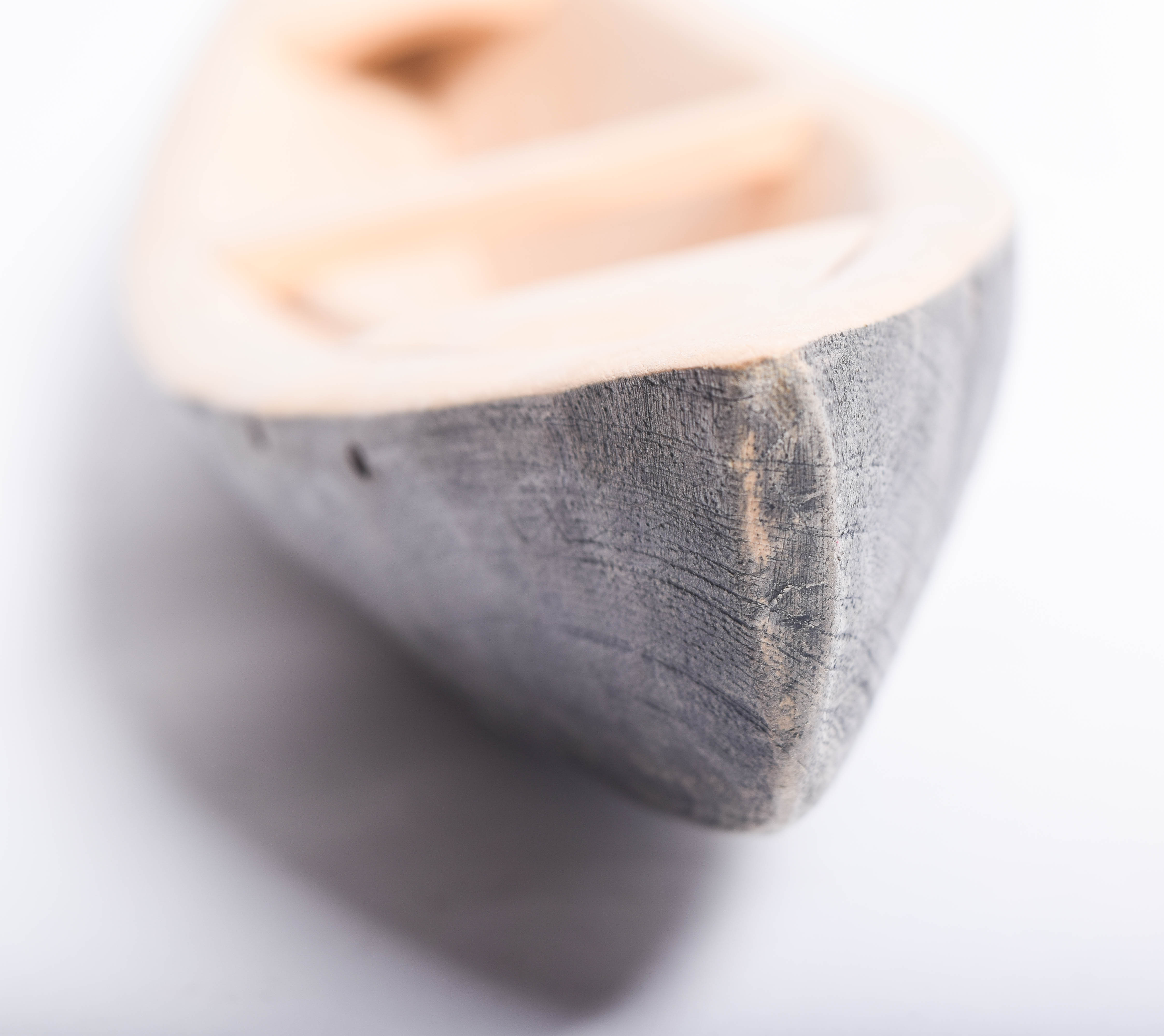 Pair of Vintage Handmade Wooden Miniature Boats