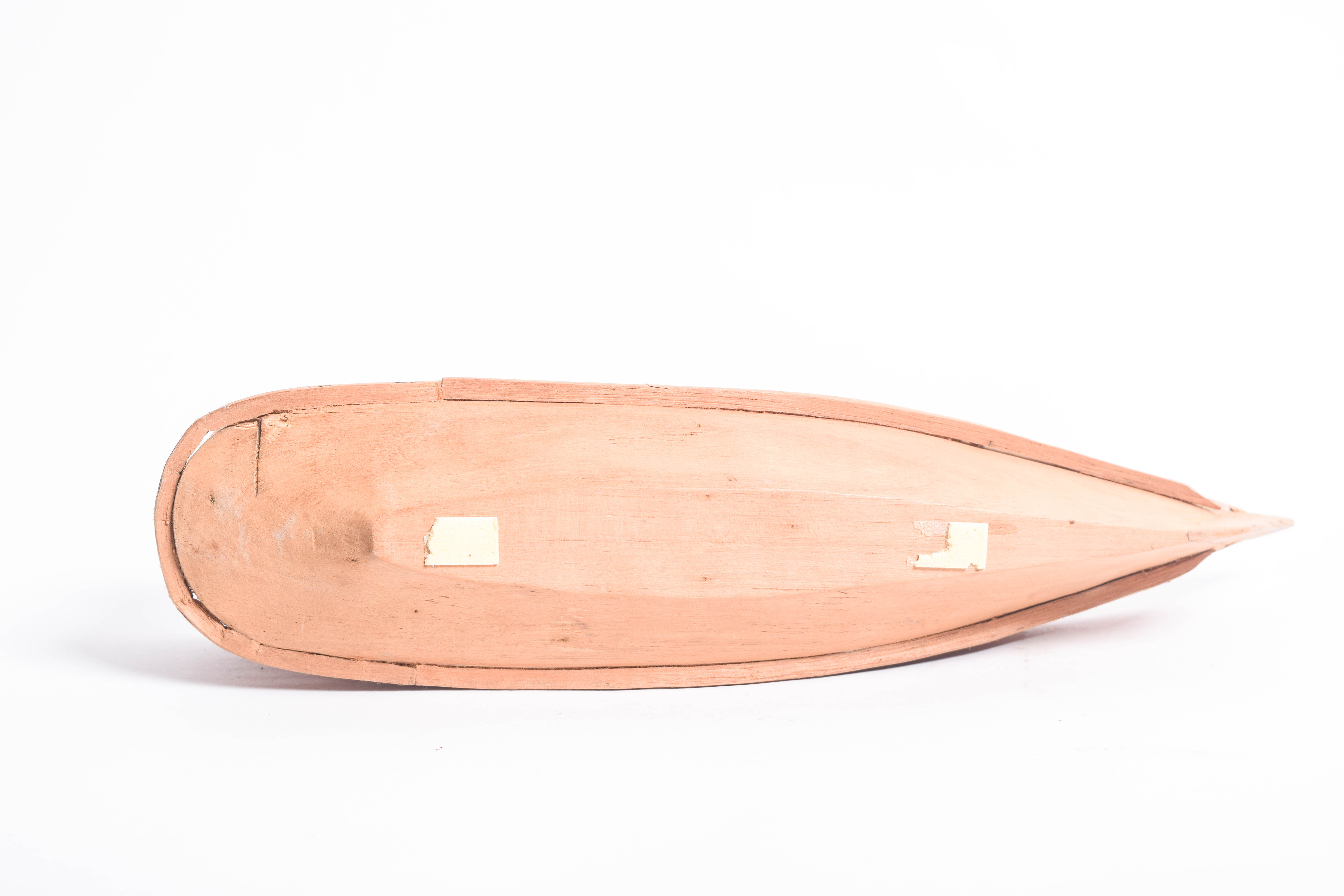 Pair of Vintage Handmade Wooden Miniature Boats