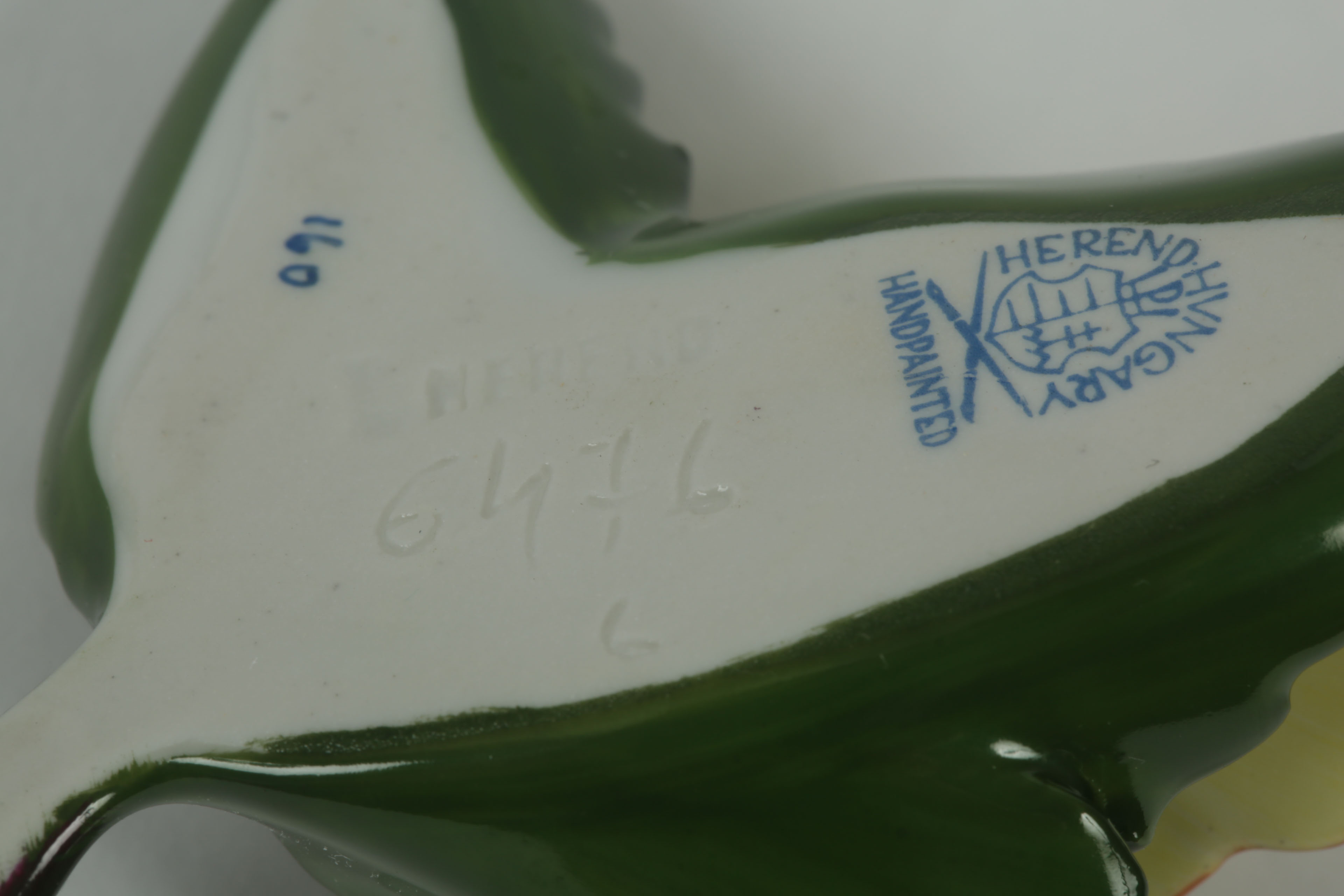 Herend Hungary Butterfly on Leaf Collection