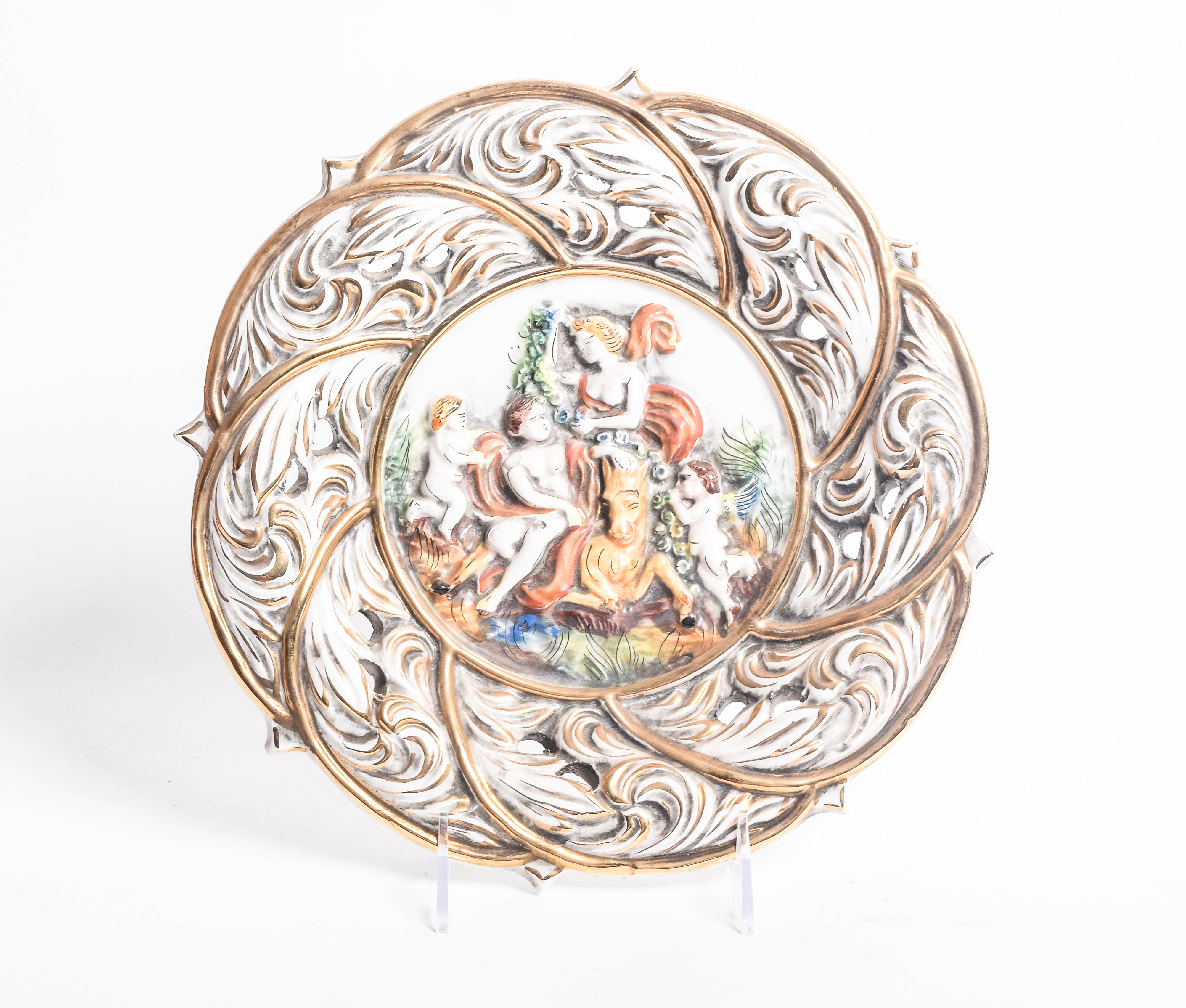 Capodimonte Porcelain Plate and Beer Stein