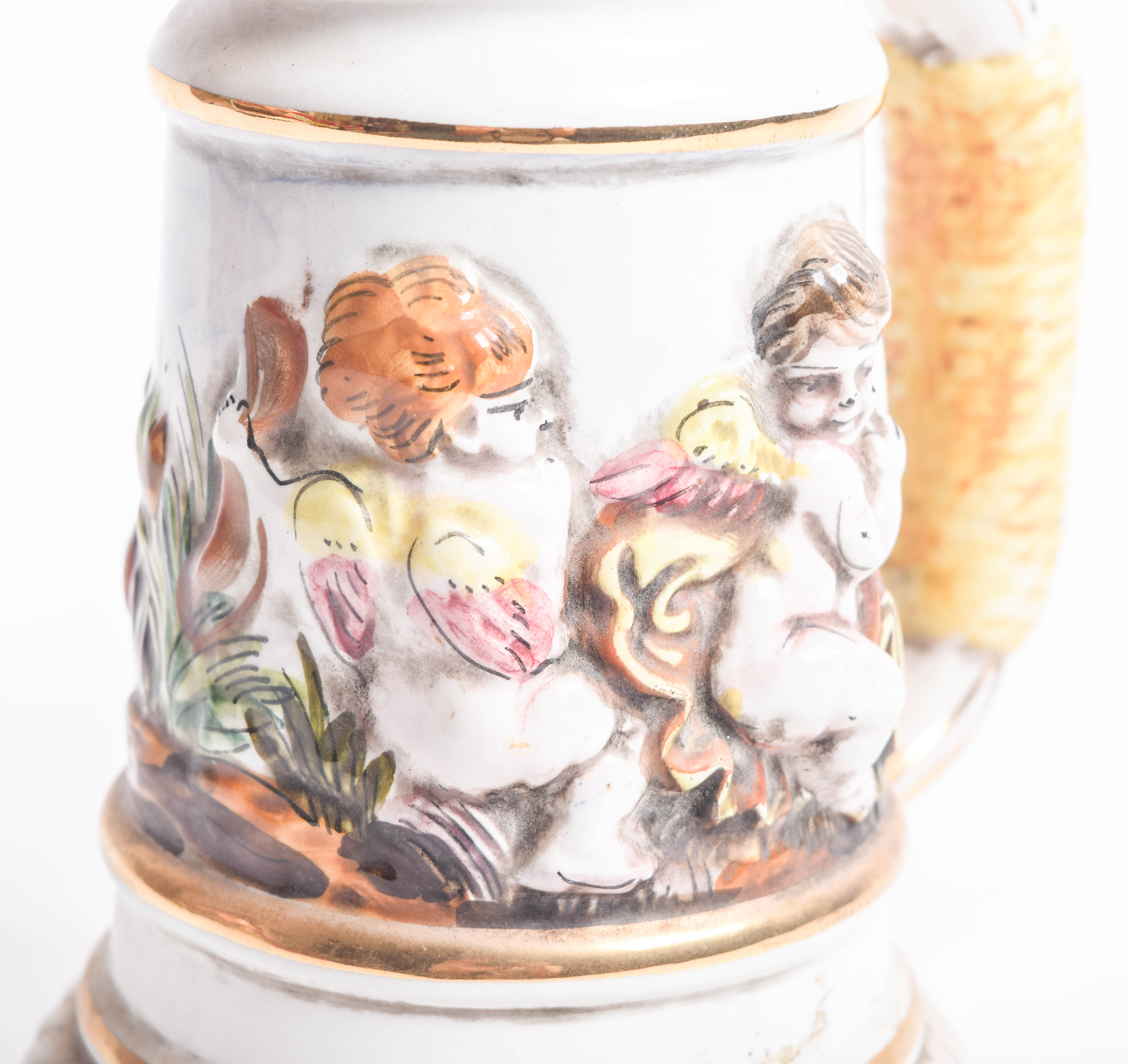 Capodimonte Porcelain Plate and Beer Stein