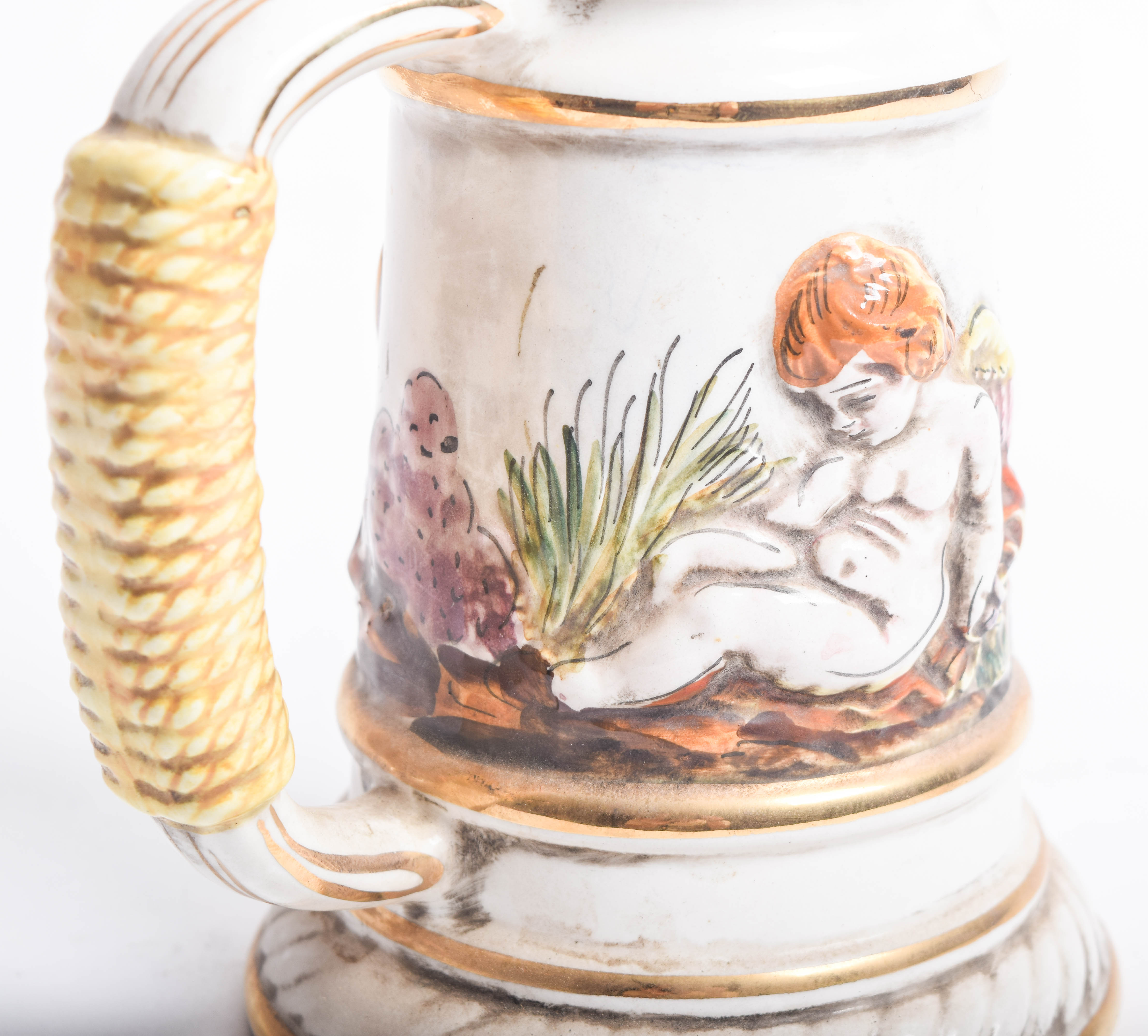 Capodimonte Porcelain Plate and Beer Stein
