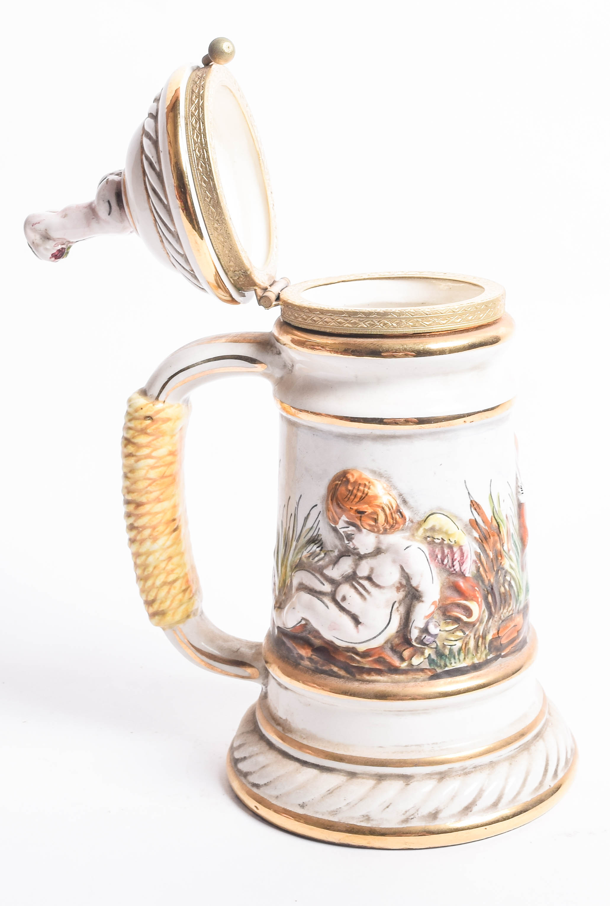 Capodimonte Porcelain Plate and Beer Stein
