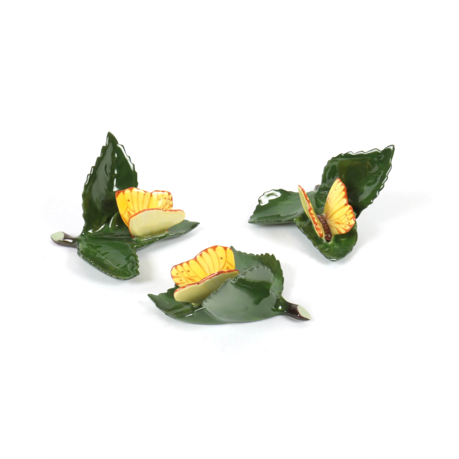 Herend-Hungary Butterfly Placecard Holders