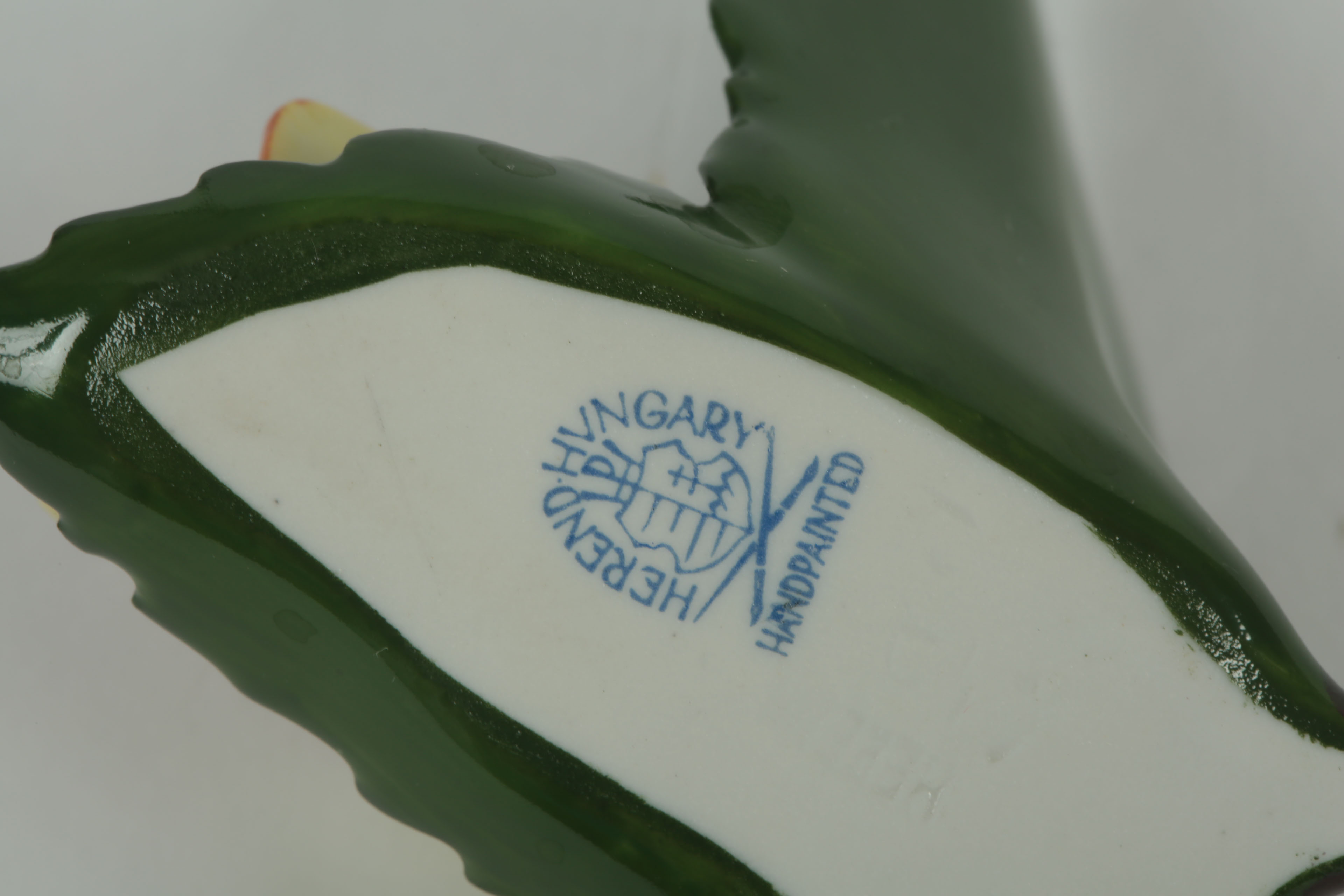 Herend-Hungary Hand-Painted Butterfly Placecard Holders