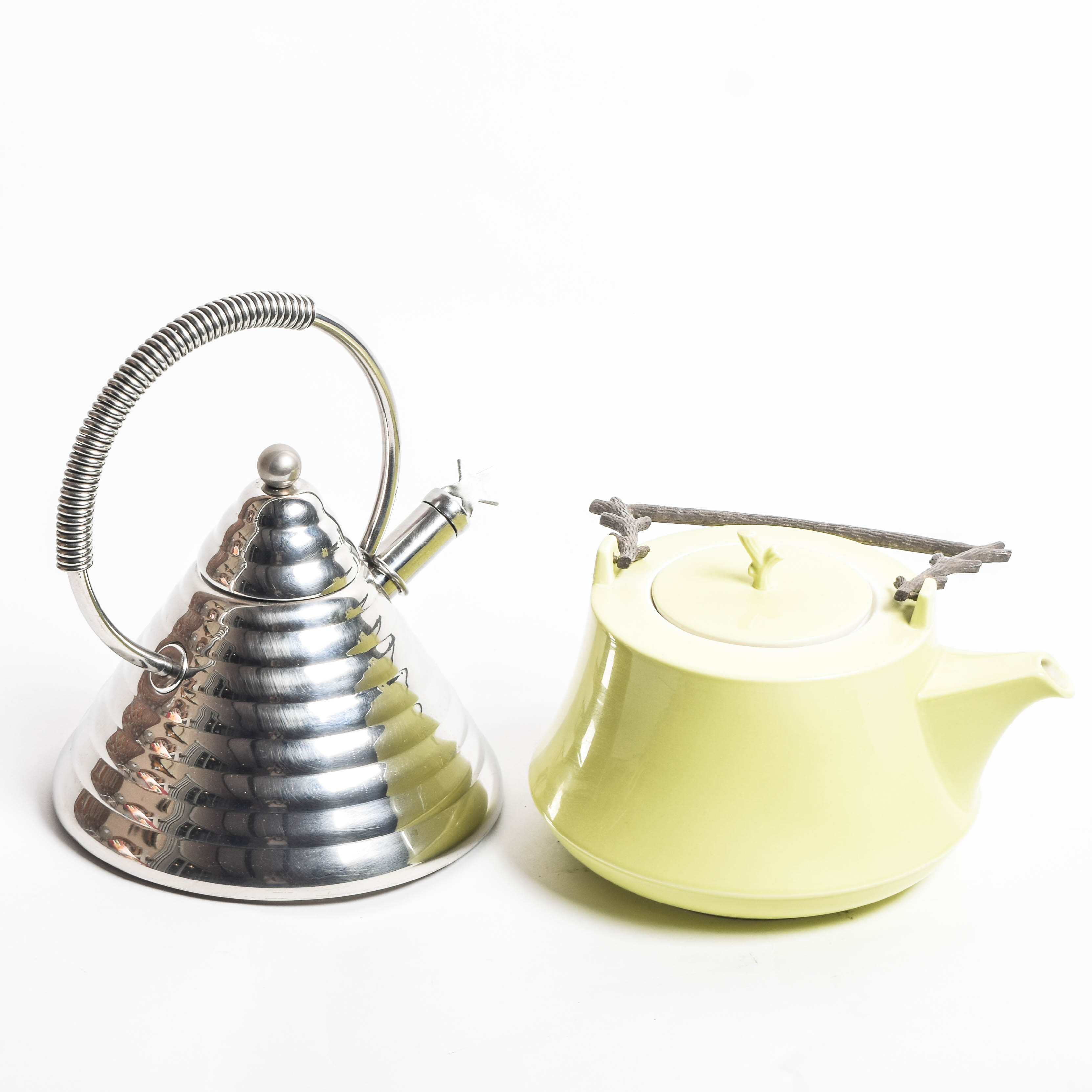 Villeroy & Boch "The Vert" and Stella Collection Stainless Pyramid Teapots