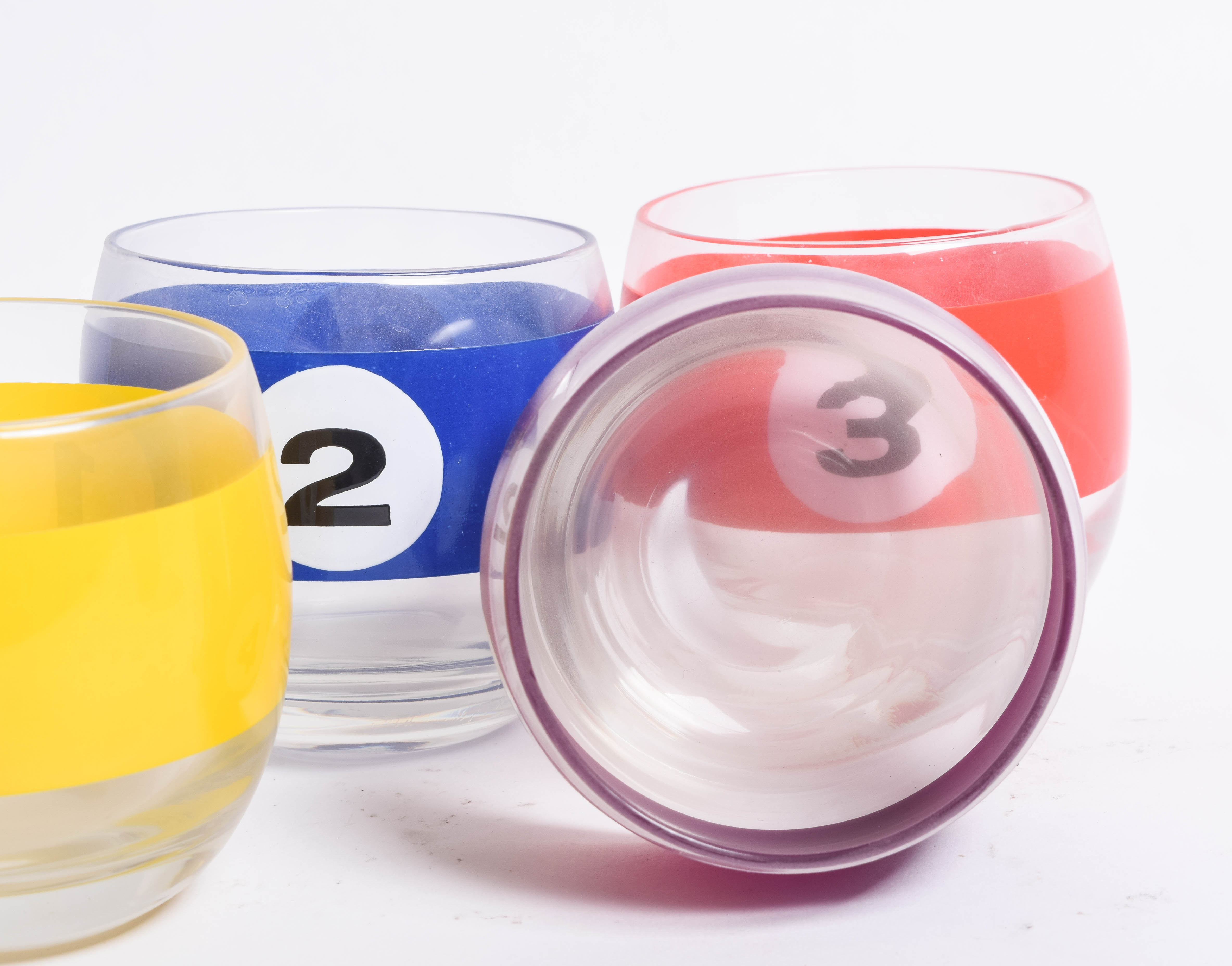 Set of Vintage Cora Billiard Ball Tumblers