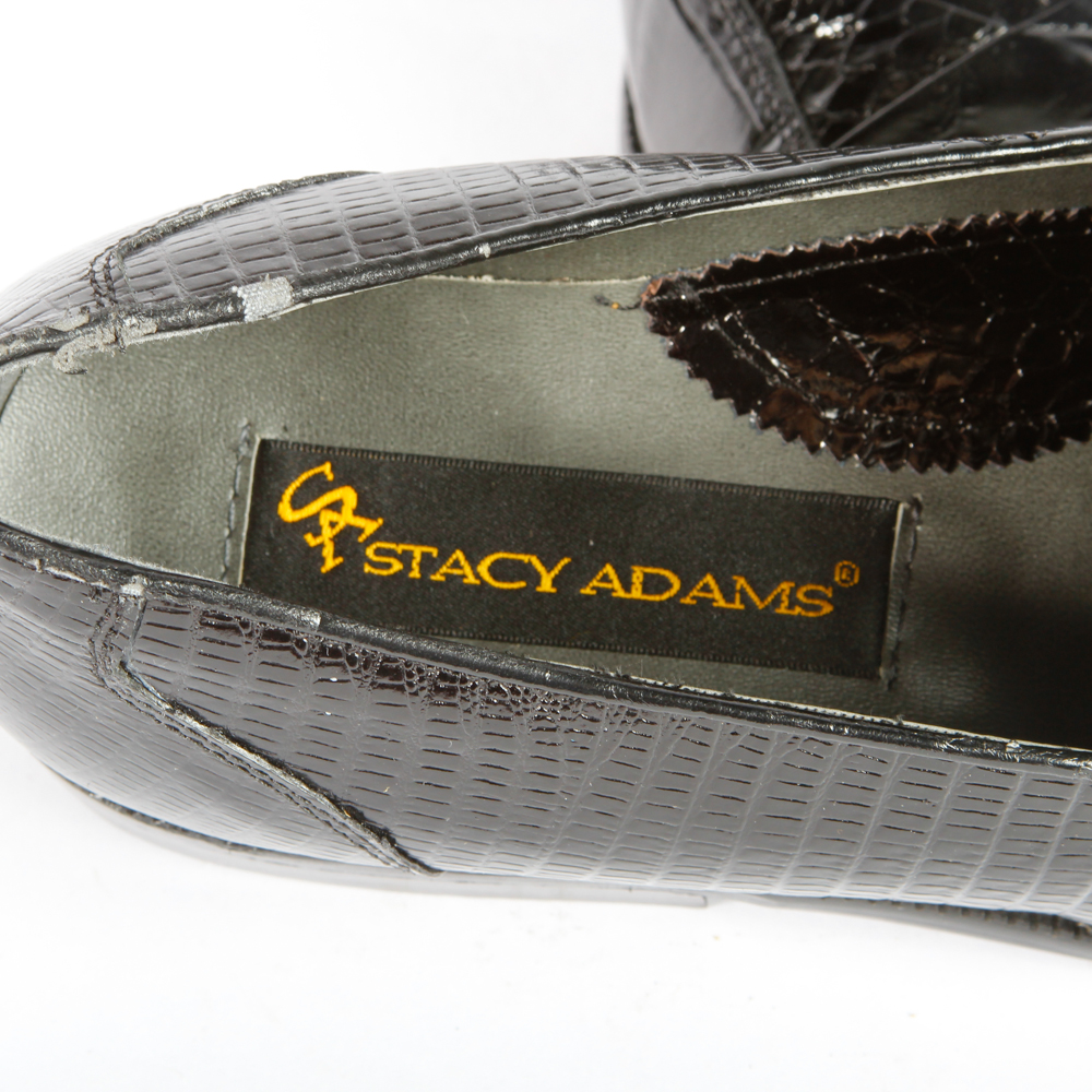 Two Pairs of Stacey Adams Snakeskin Loafers