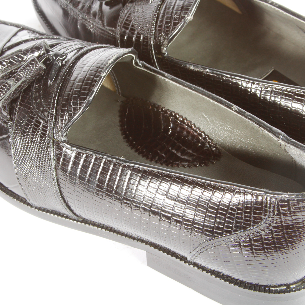 Two Pairs of Stacey Adams Snakeskin Loafers