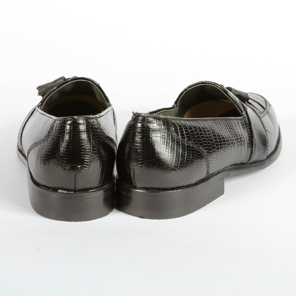 Two Pairs of Stacey Adams Snakeskin Loafers