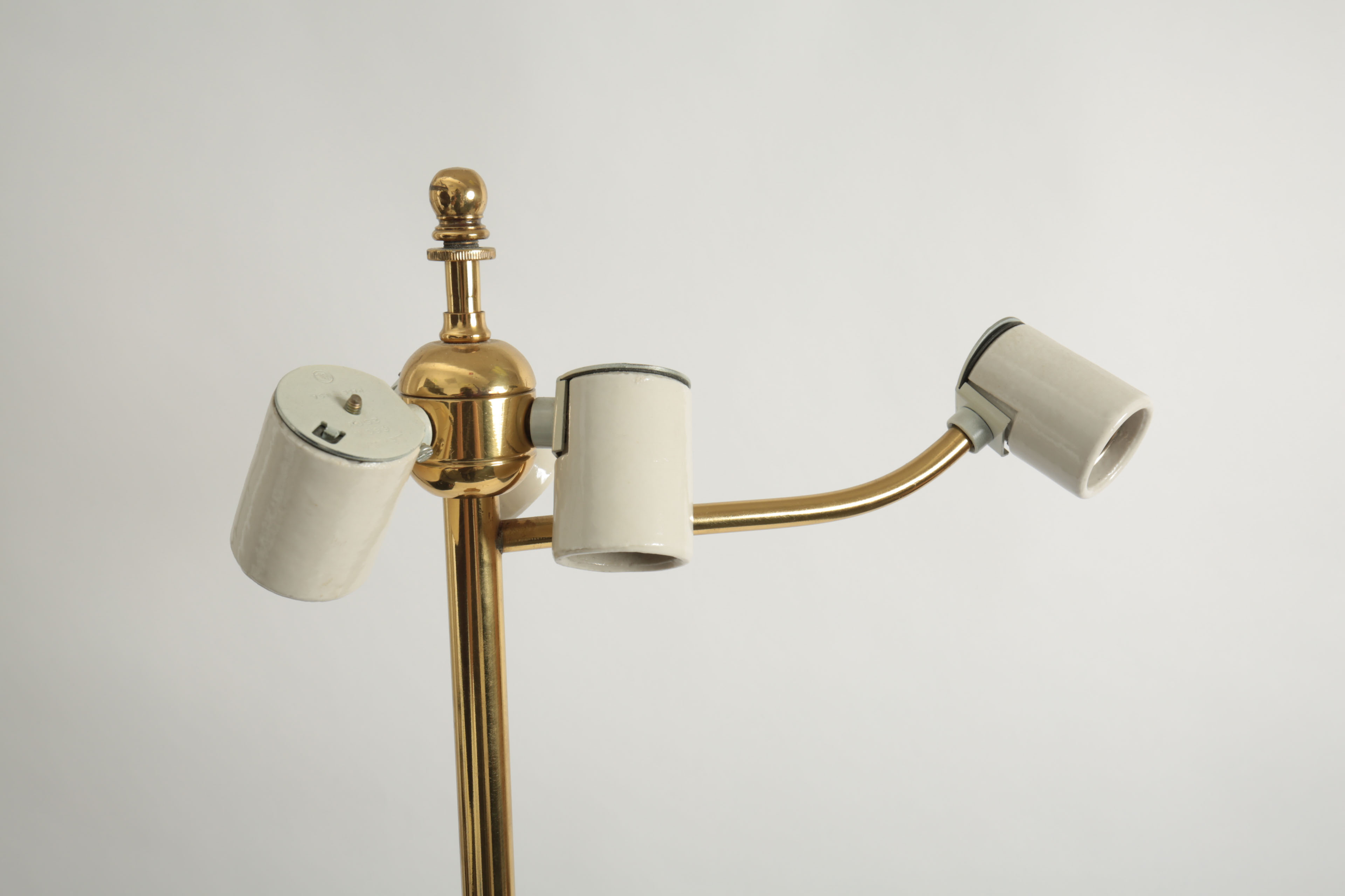 Vintage Hinson Lighting Brass and Lucite Floor Lamp