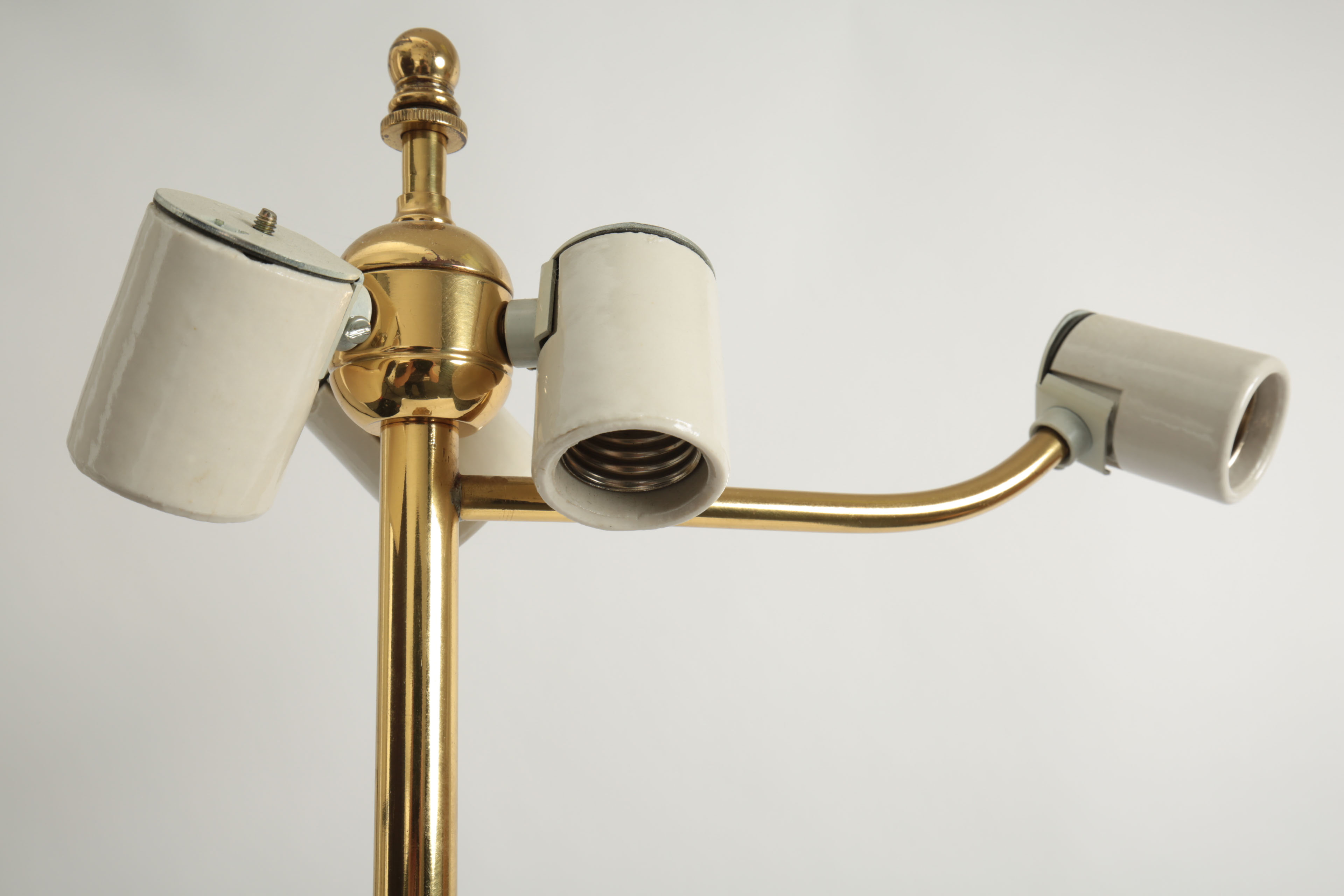 Vintage Hinson Lighting Brass and Lucite Floor Lamp