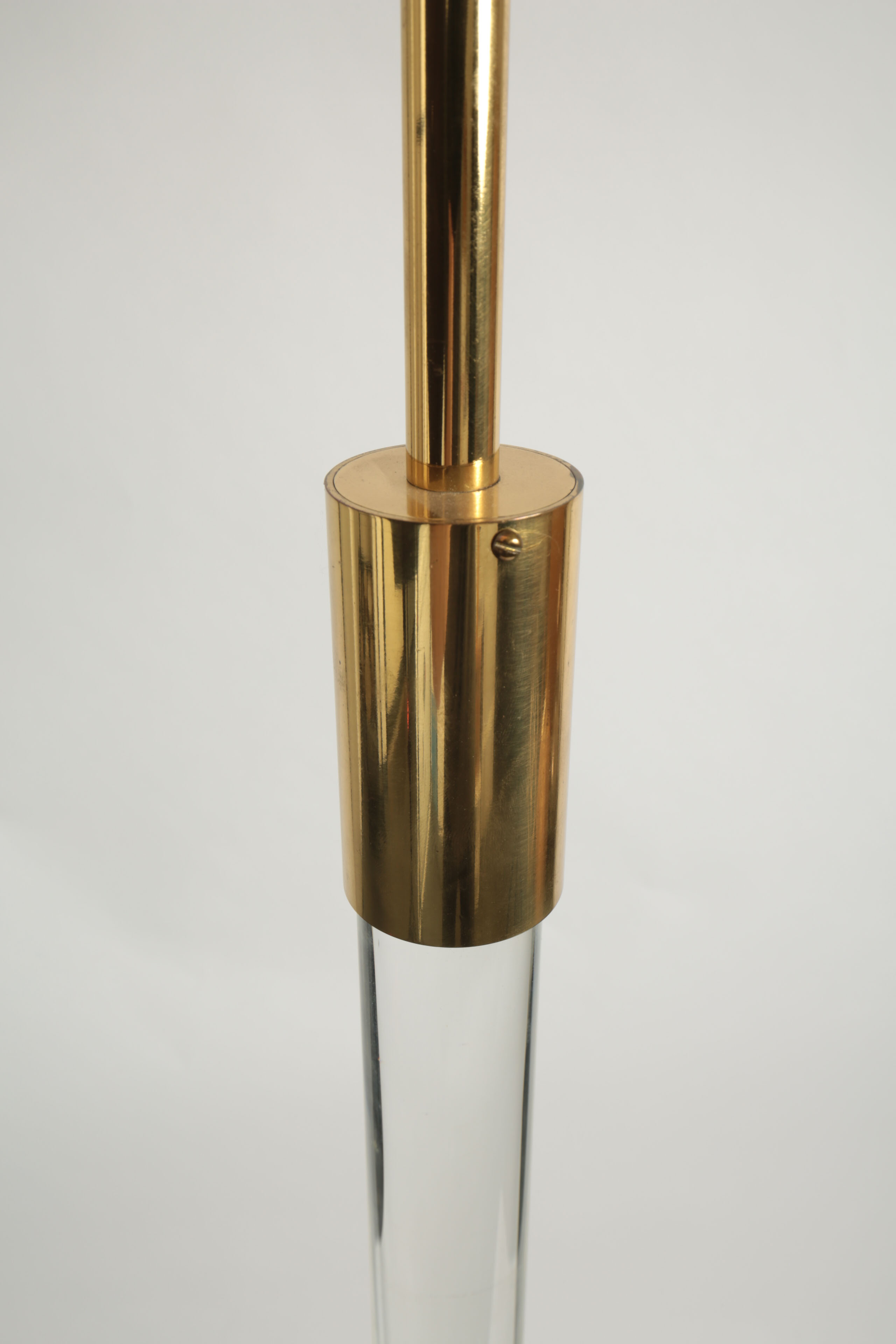 Vintage Hinson Lighting Brass and Lucite Floor Lamp