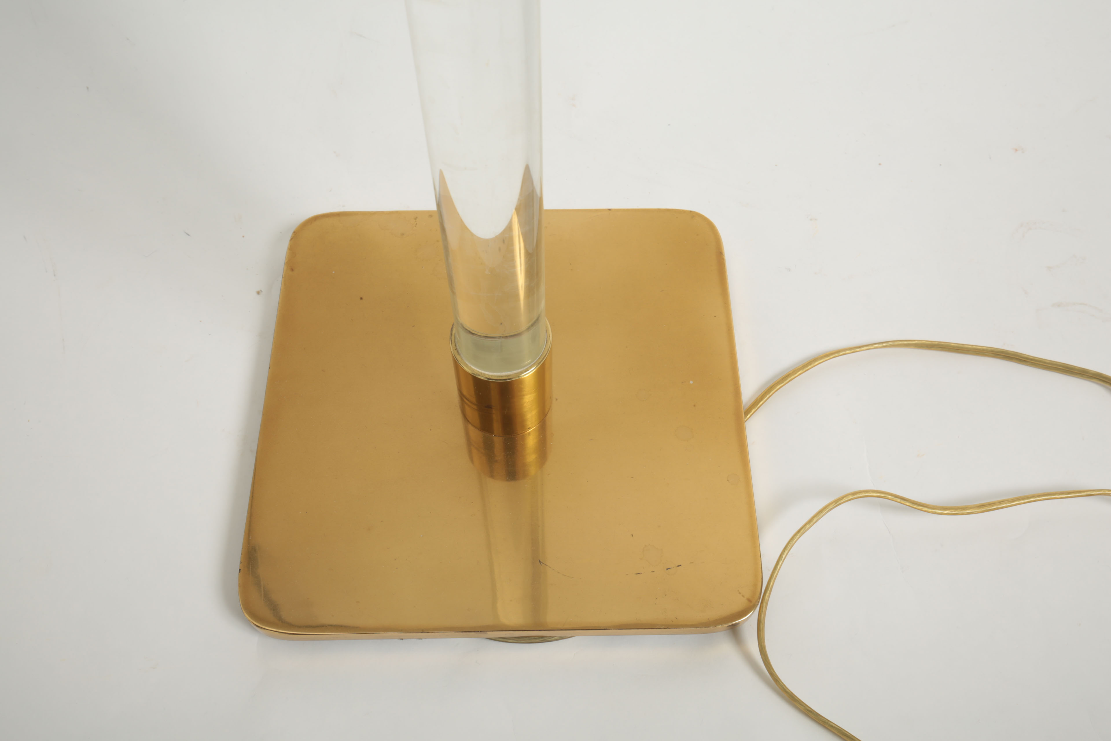 Vintage Hinson Lighting Brass and Lucite Floor Lamp