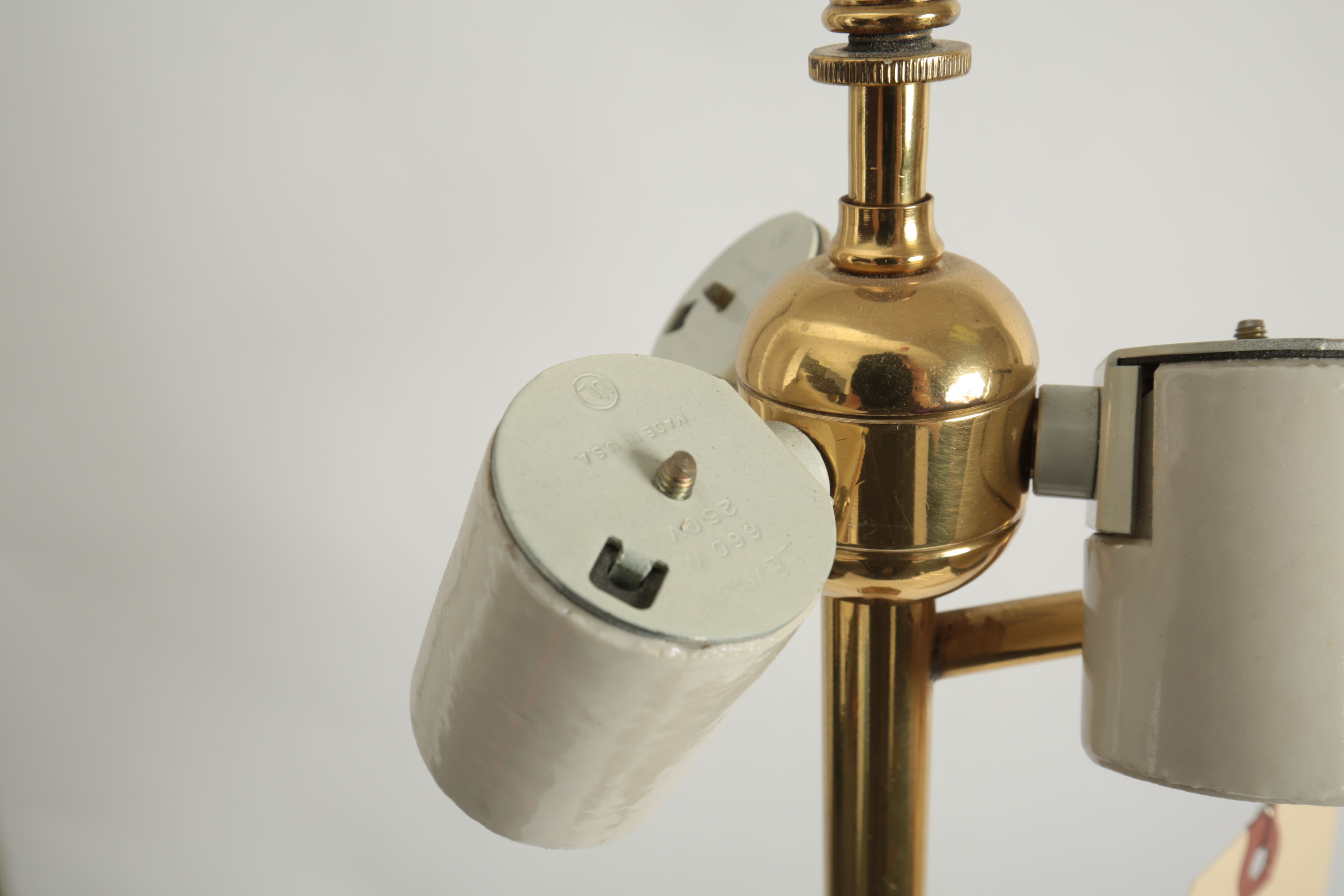 Vintage Hinson Lighting Brass and Lucite Floor Lamp