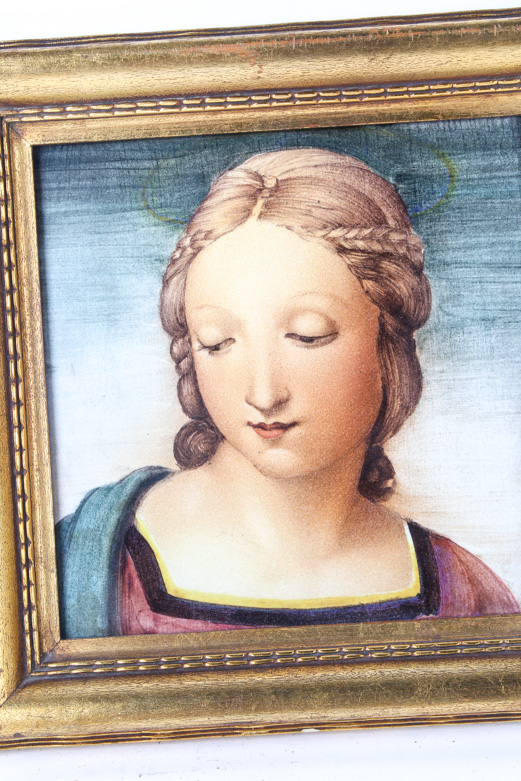 Prof. Ermino Tedodorico Calzolari Painting on Small Terracotta Plaque