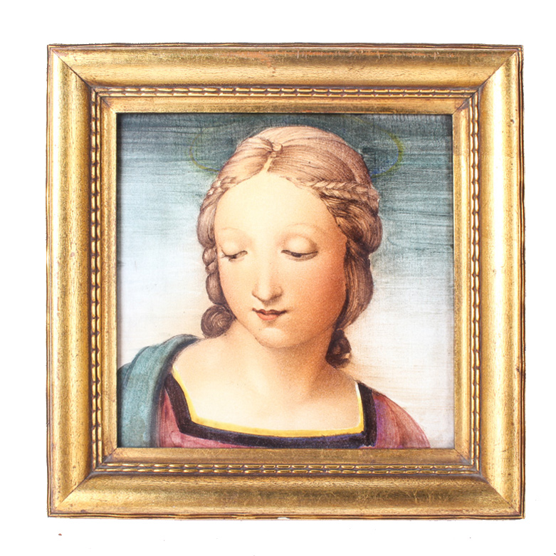 Prof. Ermino Tedodorico Calzolari Painting on Small Terracotta Plaque