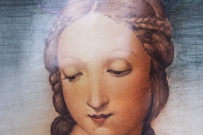 Prof. Ermino Tedodorico Calzolari Painting on Small Terracotta Plaque