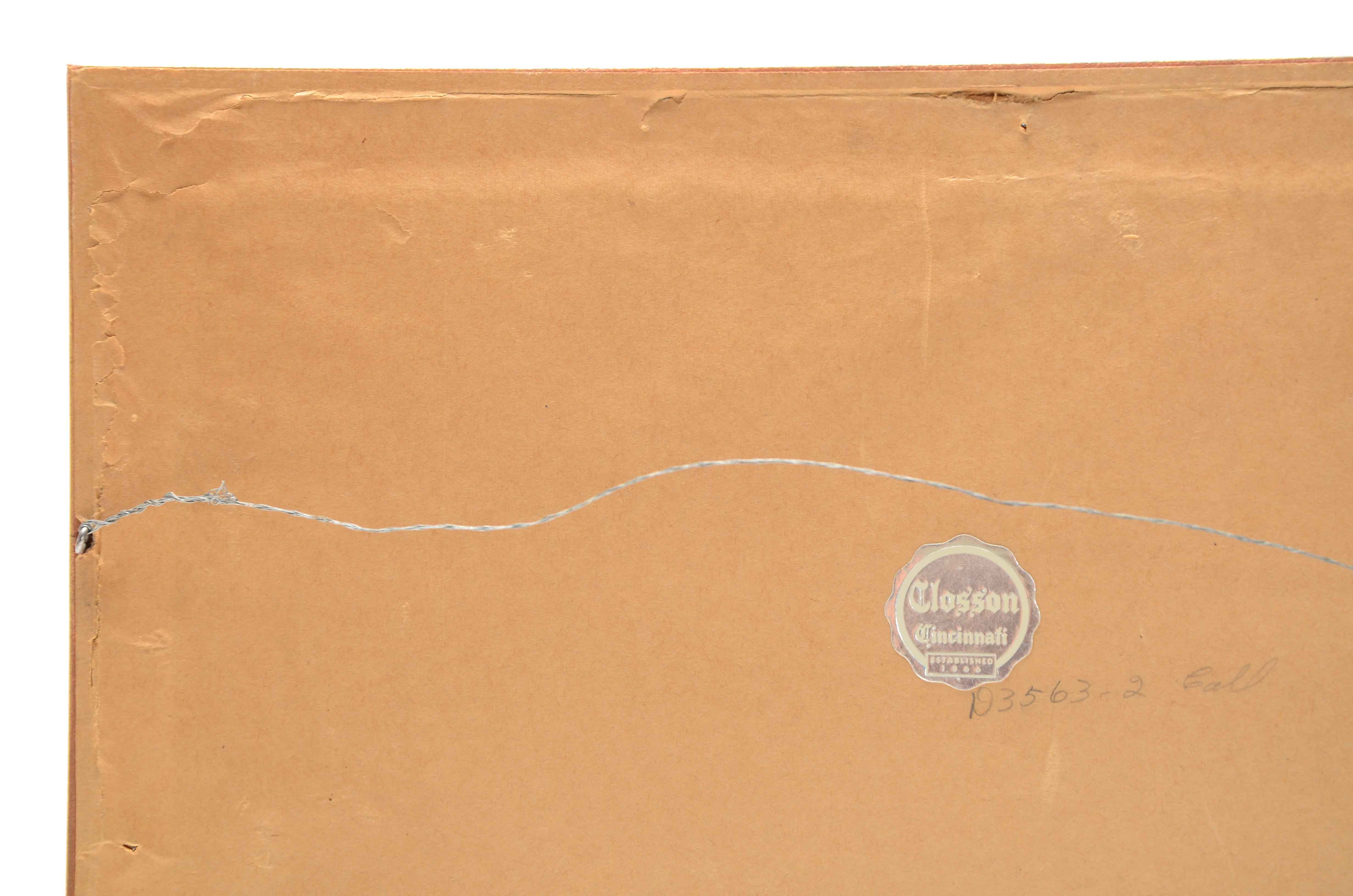 Herman Wessel Original 1922 Gouache on Paper "Bellaire"