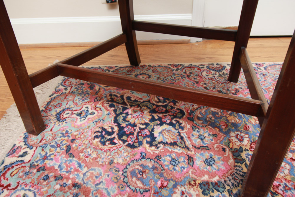 Vintage Chippendale Style Ribbon-Back Dining Chairs with Needlepoint Seats