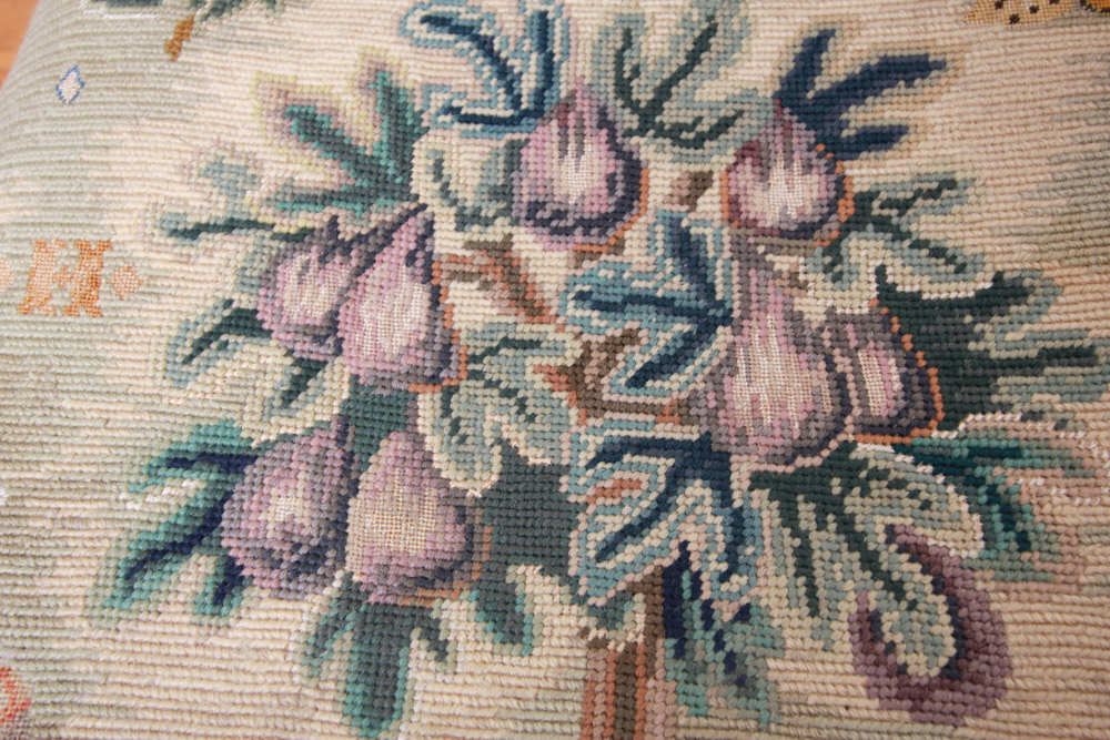 Vintage Chippendale Style Ribbon-Back Dining Chairs with Needlepoint Seats