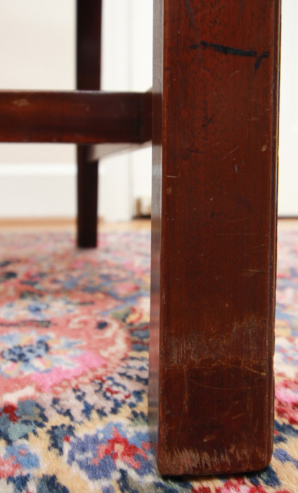 Vintage Chippendale Style Ribbon-Back Dining Chairs with Needlepoint Seats