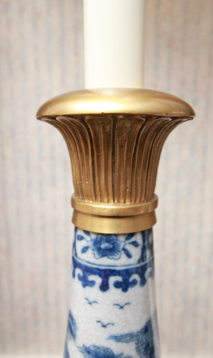 Pair of "Blue Canton" Style Buffet Lamps