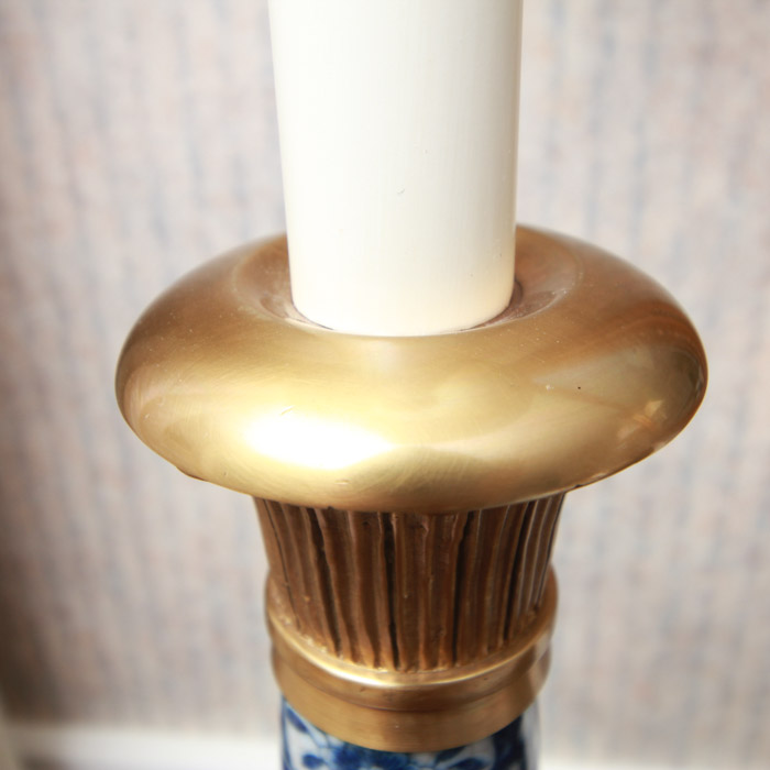 Pair of "Blue Canton" Style Buffet Lamps