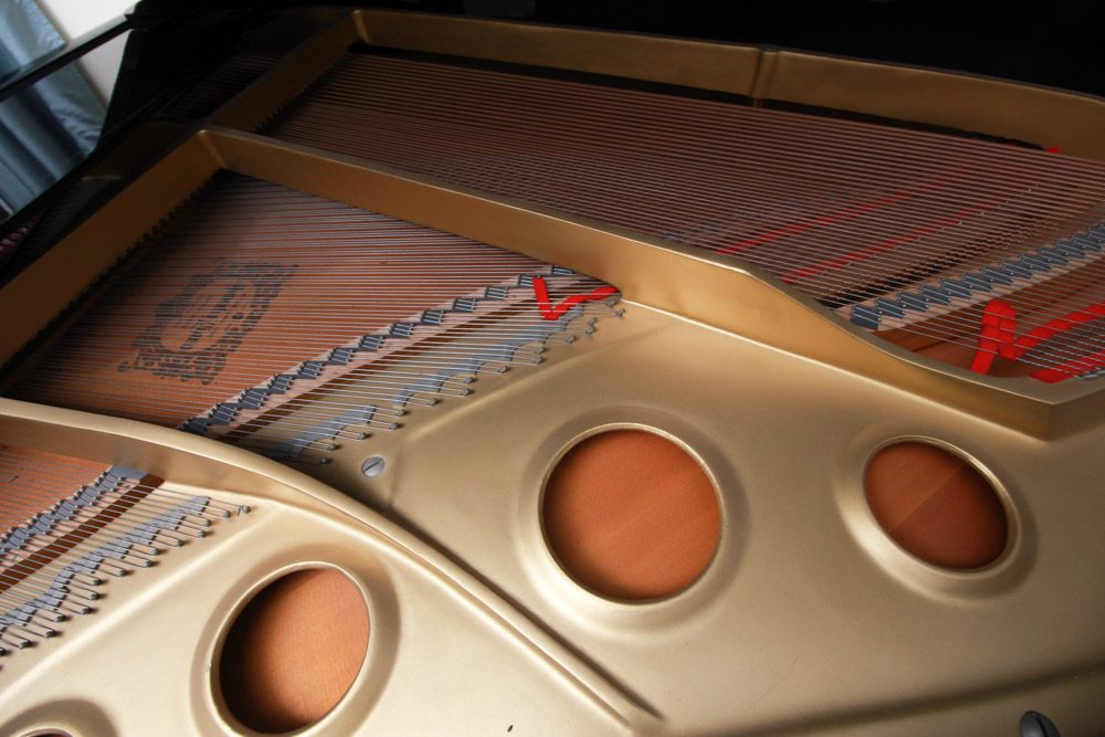 Black Yamaha Grand Piano and Bench