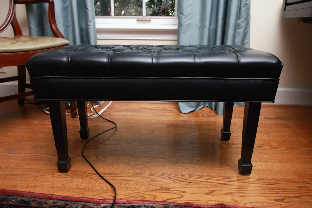 Black Yamaha Grand Piano and Bench