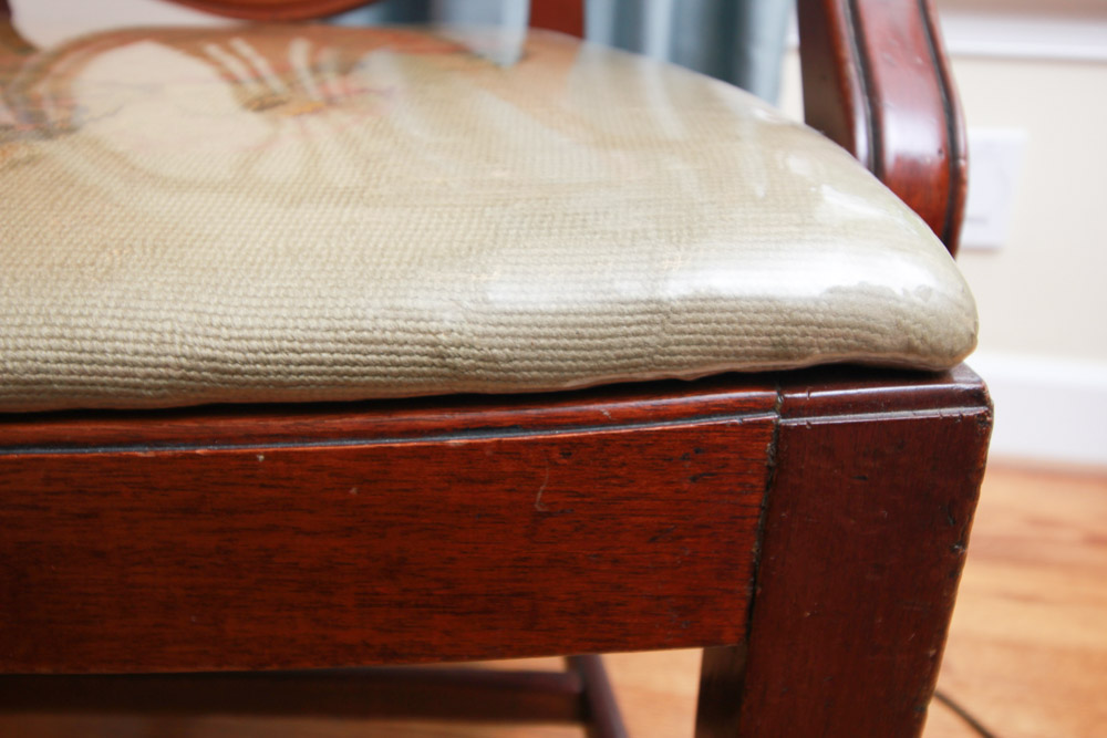 Vintage Hepplewhite Style Shield-Back Armchair