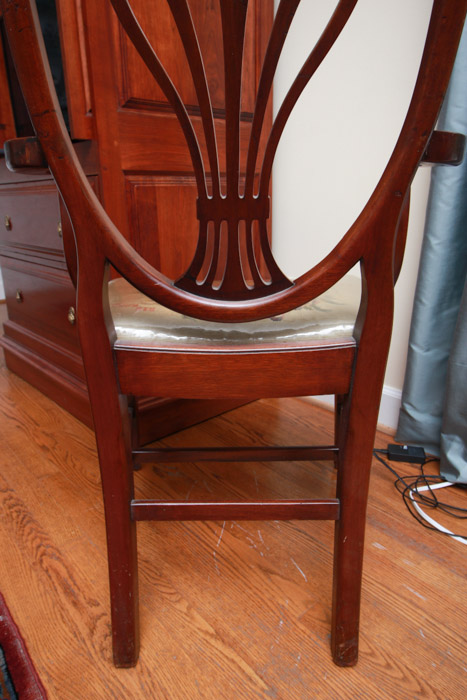 Vintage Hepplewhite Style Shield-Back Armchair