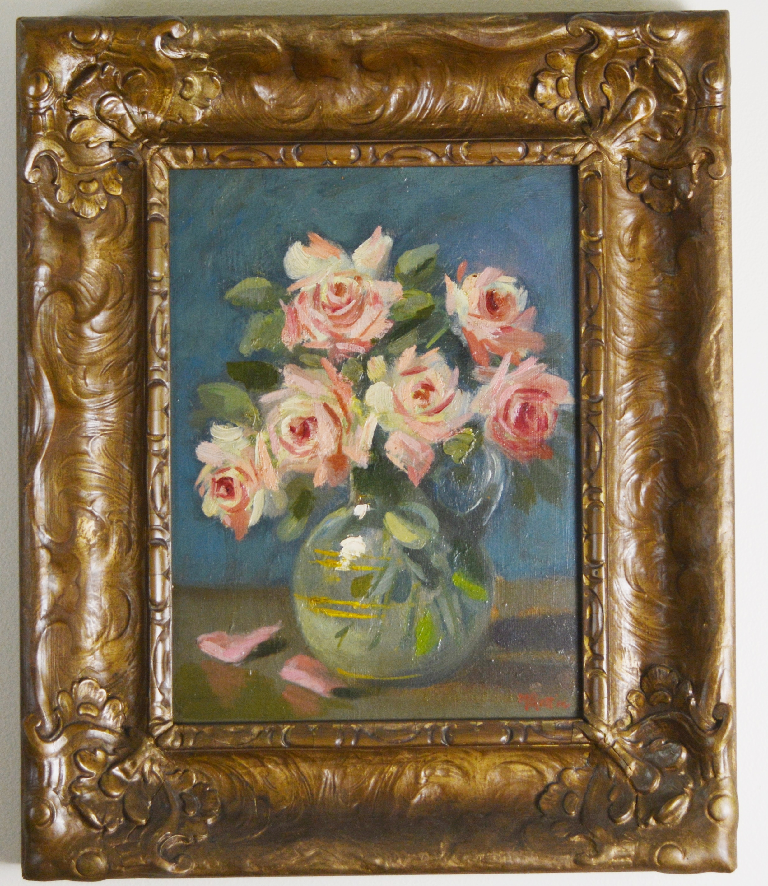 Martin Rettig Original Oil Painting of Floral Still Life