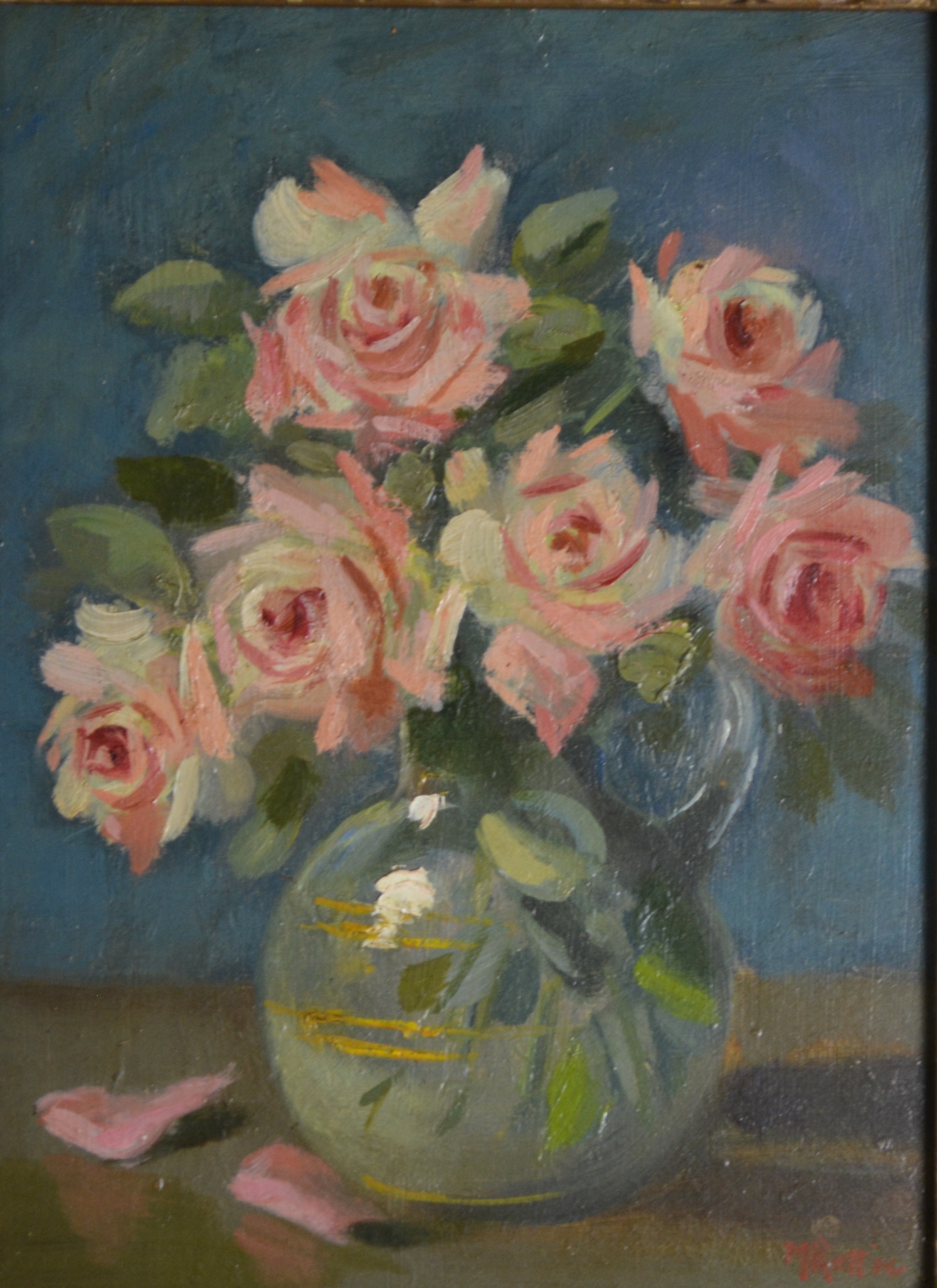 Martin Rettig Original Oil Painting of Floral Still Life