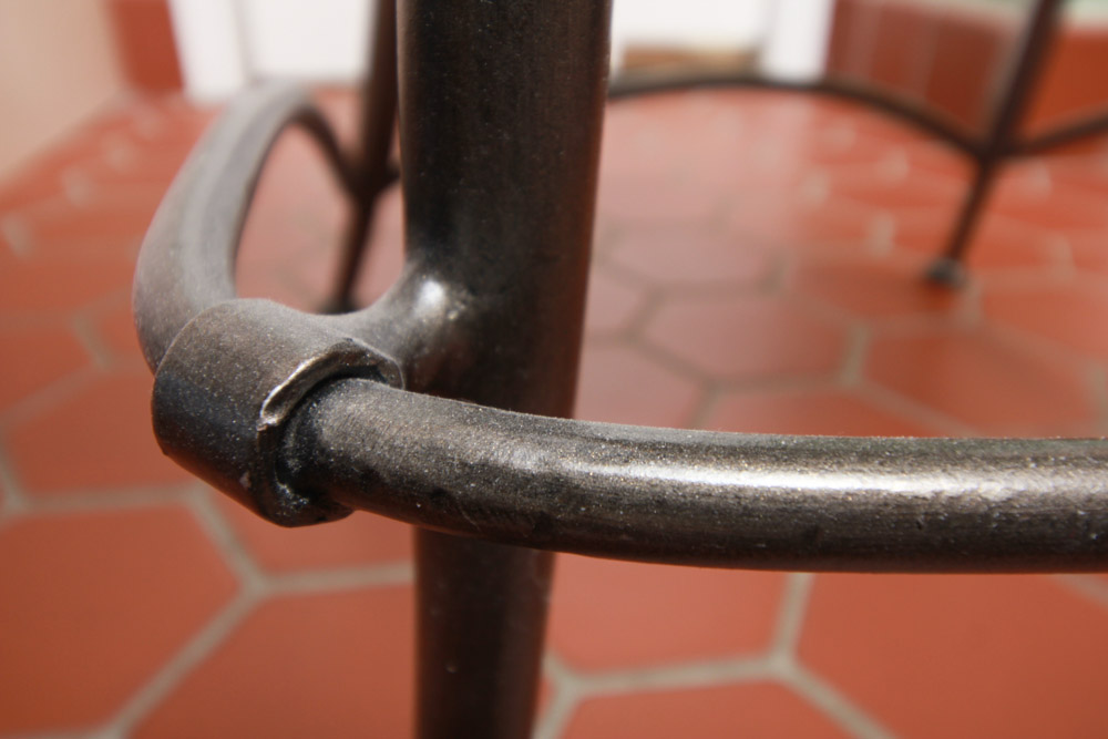 Pair of French Inspired Metal Bar Stools