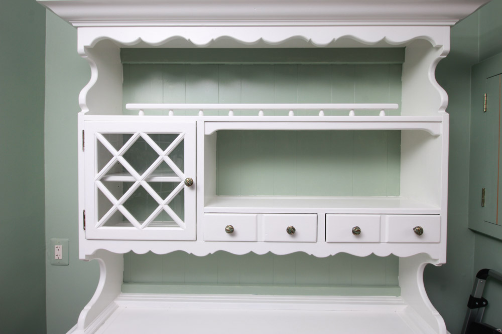 Farmhouse Style Stepback China Cupboard