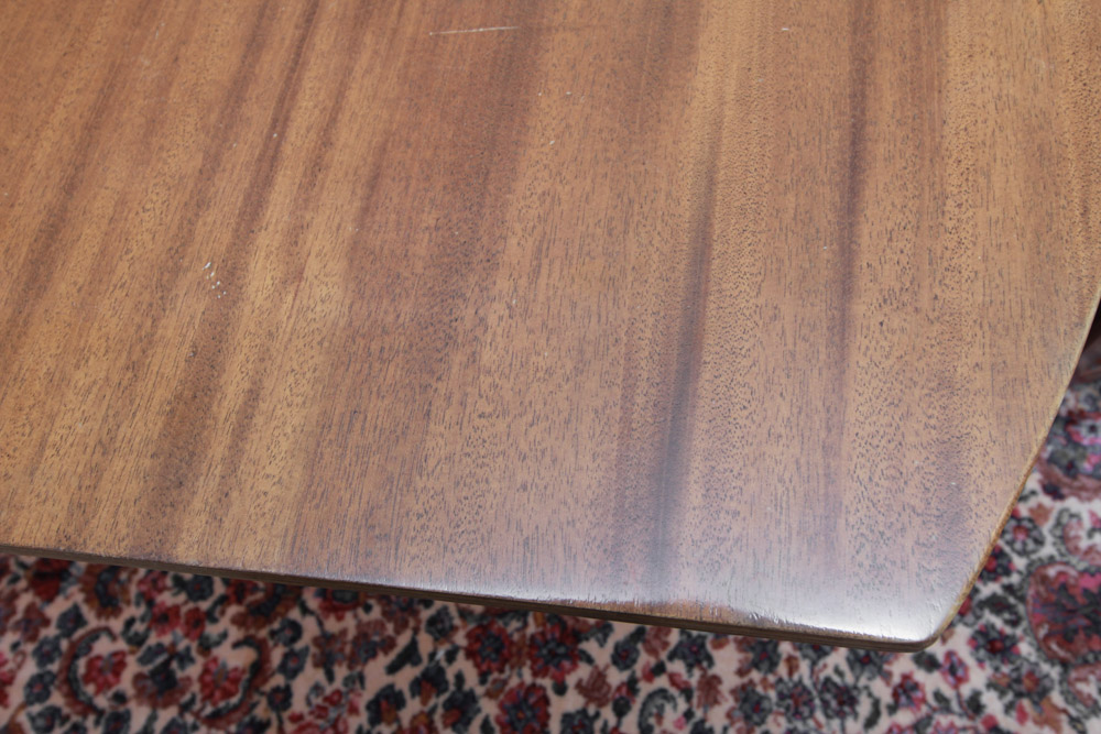 Vintage Federal Style Triple-Pedestal Dining Table by Westing, Evans, & Egmore