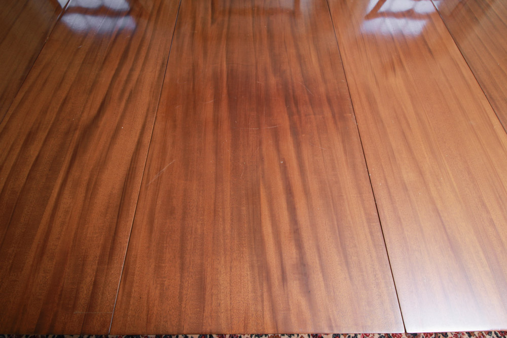 Vintage Federal Style Triple-Pedestal Dining Table by Westing, Evans, & Egmore