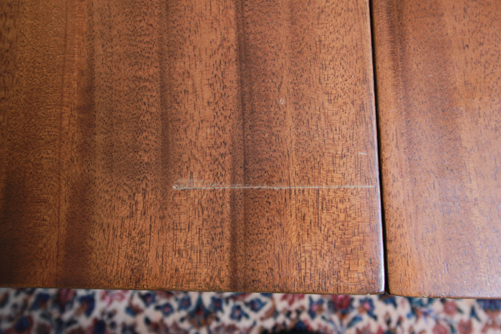 Vintage Federal Style Triple-Pedestal Dining Table by Westing, Evans, & Egmore