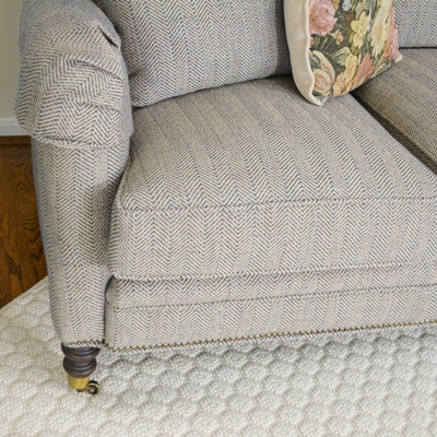 Wesley Hall Herringbone Tweed Sofa