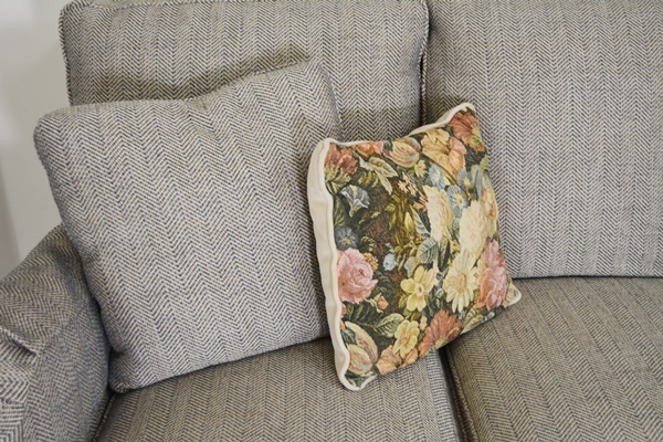 Wesley Hall Herringbone Tweed Sofa