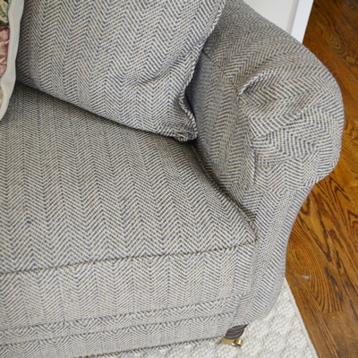 Wesley Hall Herringbone Tweed Sofa
