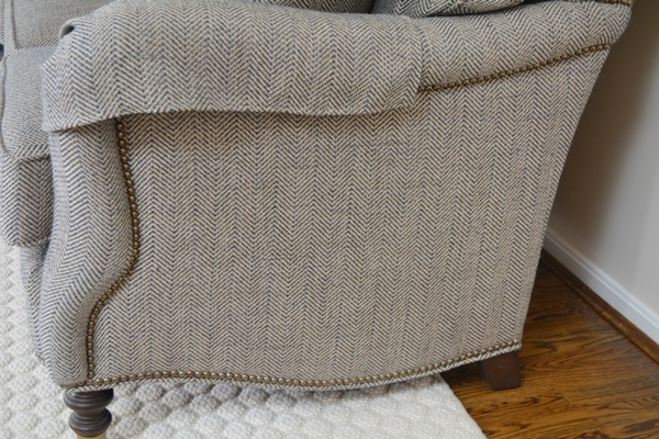 Wesley Hall Herringbone Tweed Sofa