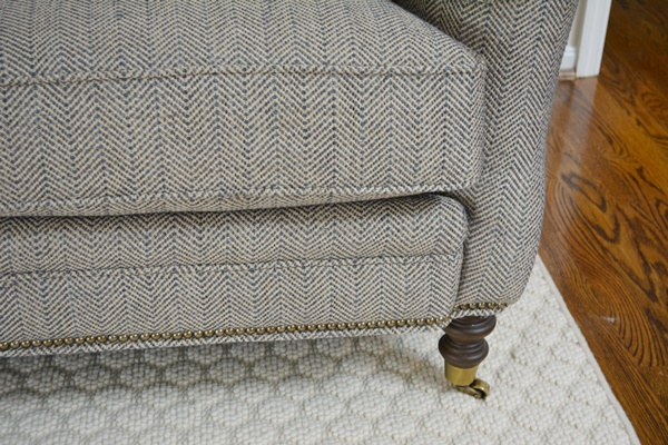 Wesley Hall Herringbone Tweed Sofa