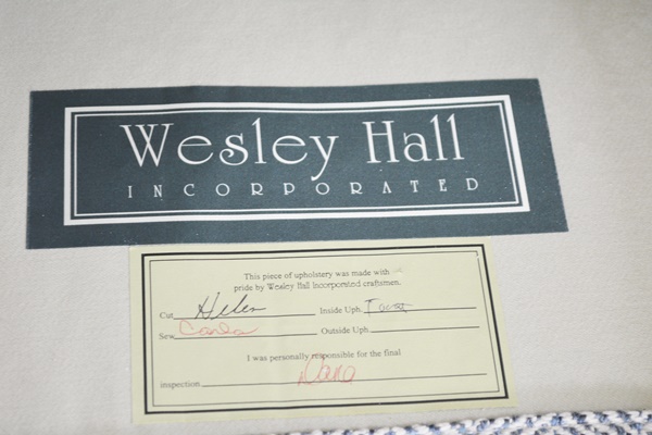 Wesley Hall Herringbone Tweed Sofa